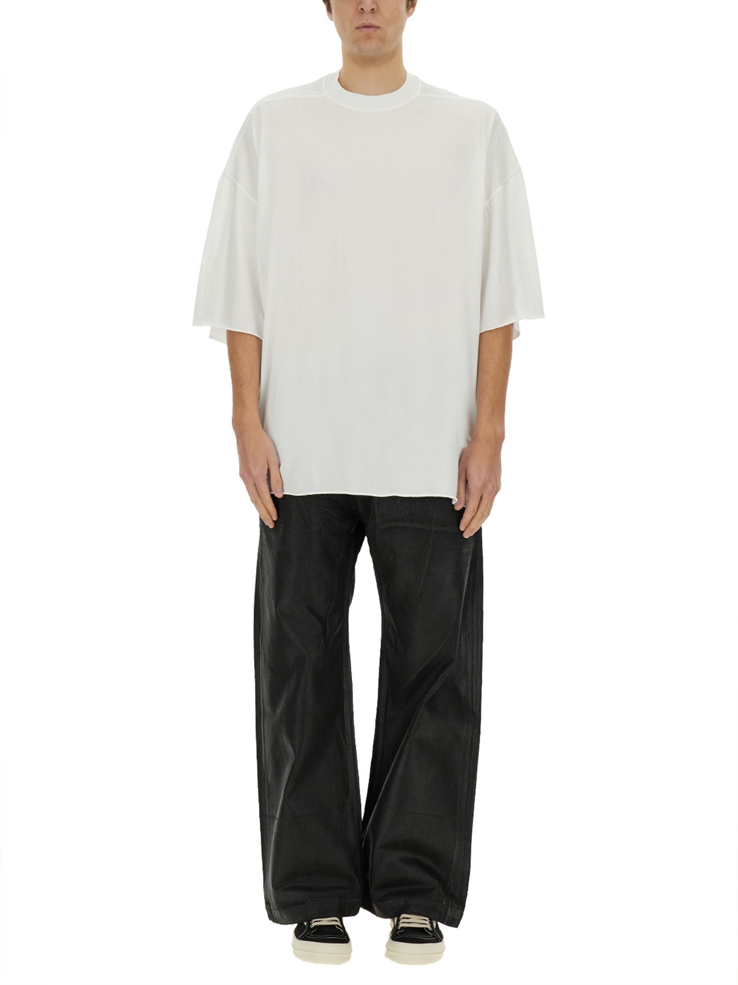 Rick Owens Drkshdw "tommy" T-shirt In Ivory