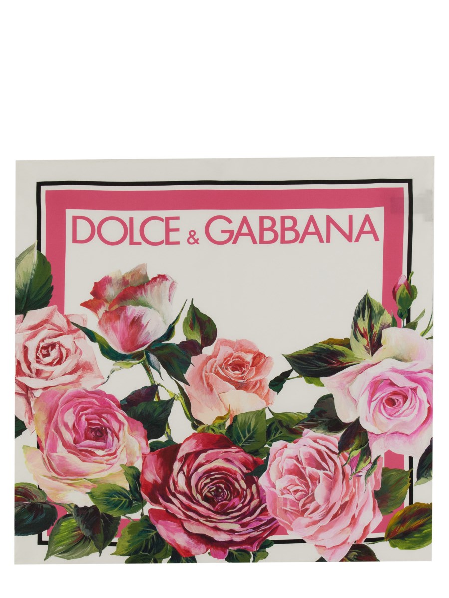 FOULARD IN TWILL DI SETA STAMPA ROSE