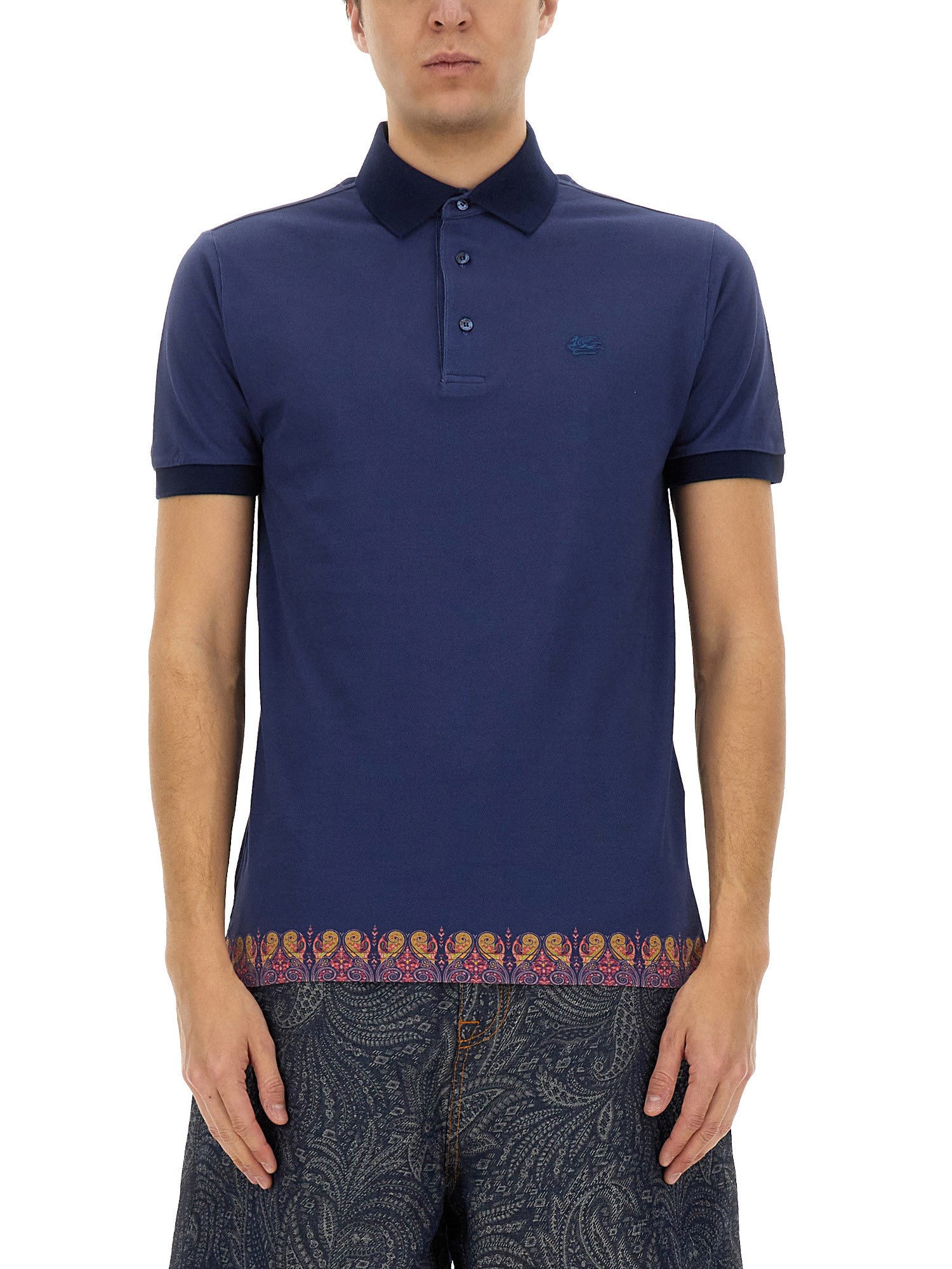 etro polo shirt with print