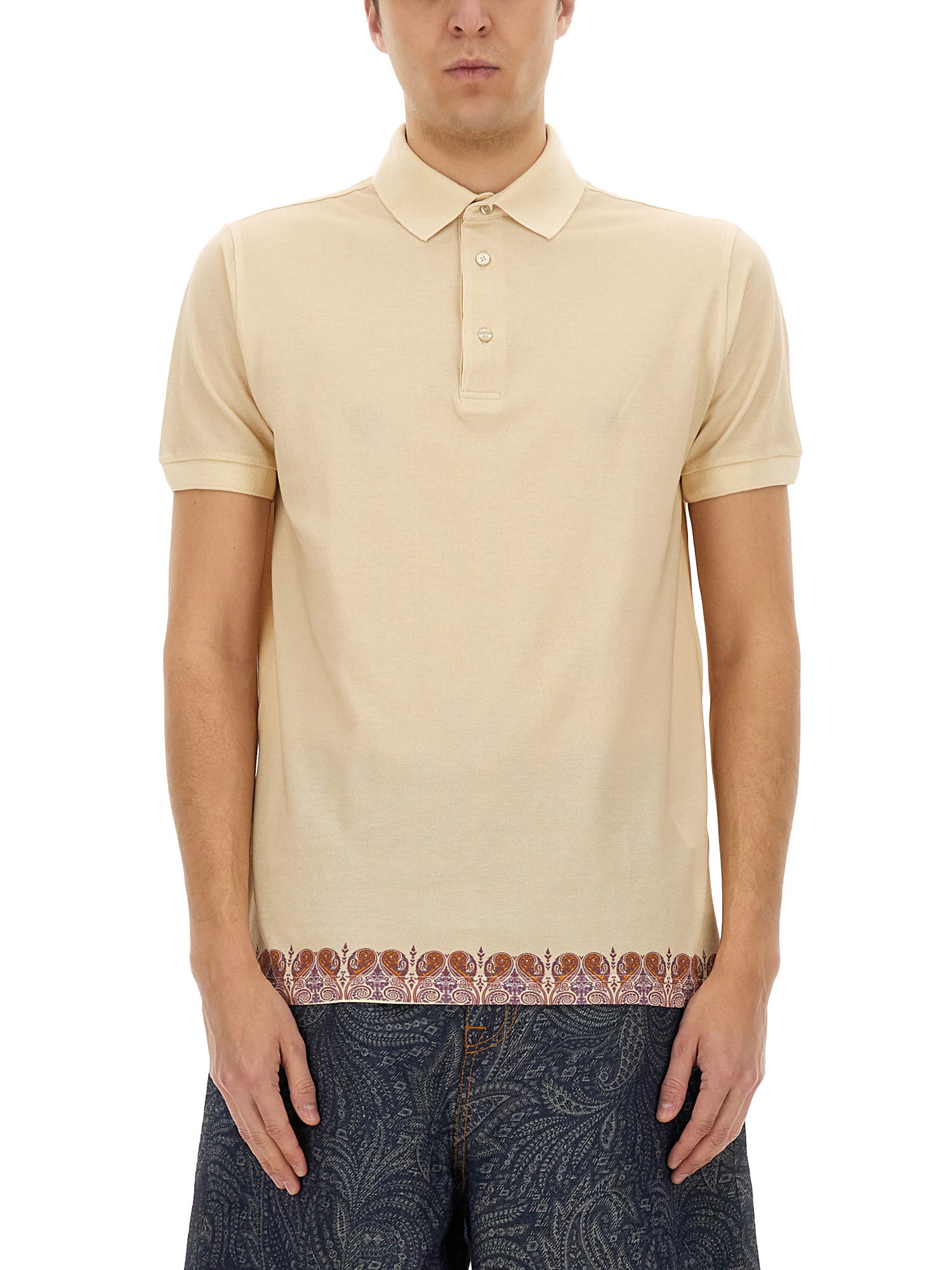etro polo shirt with print