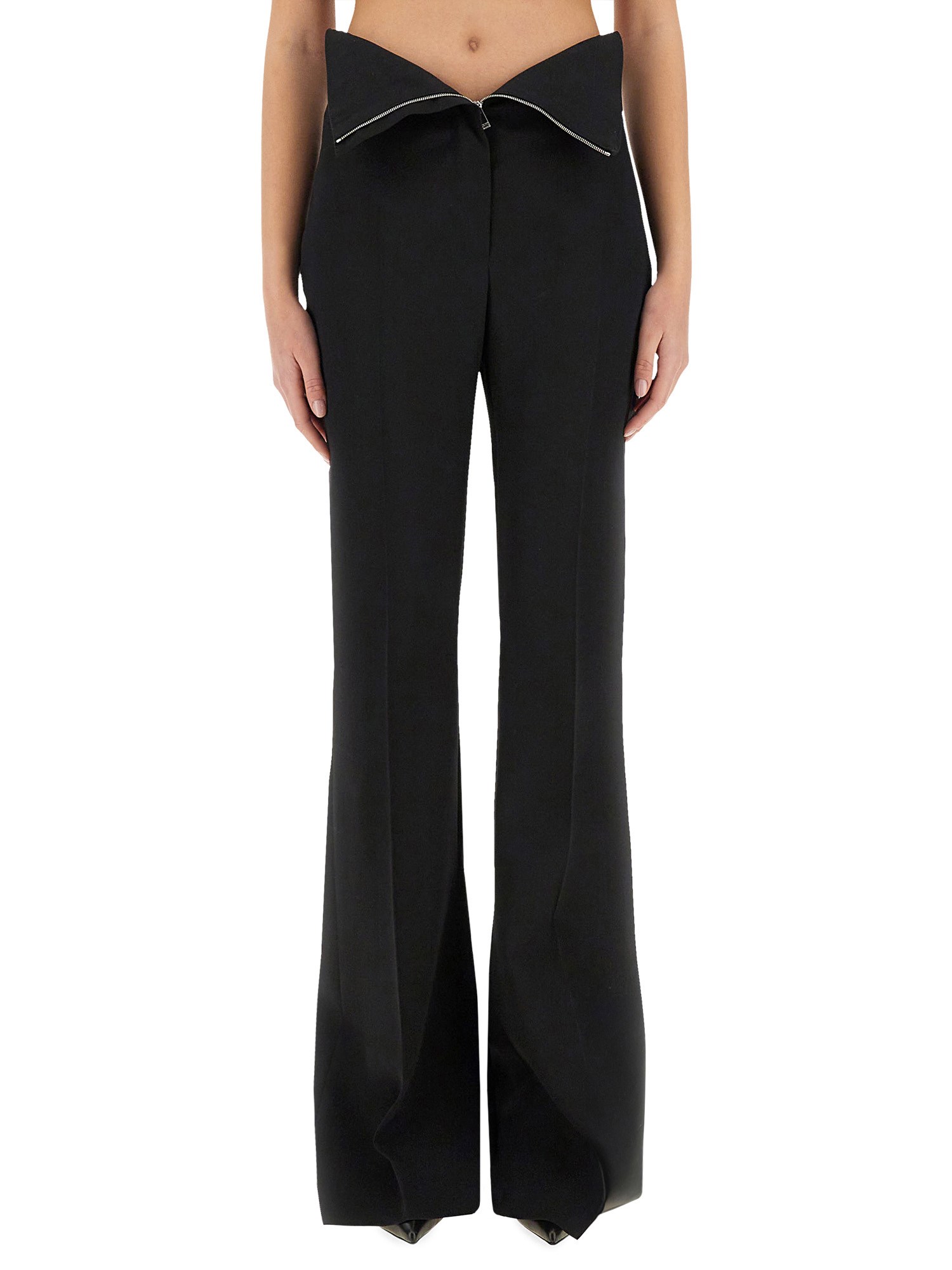 Shop Alexander Mcqueen Tailored Pants With Waist Lapels In Black