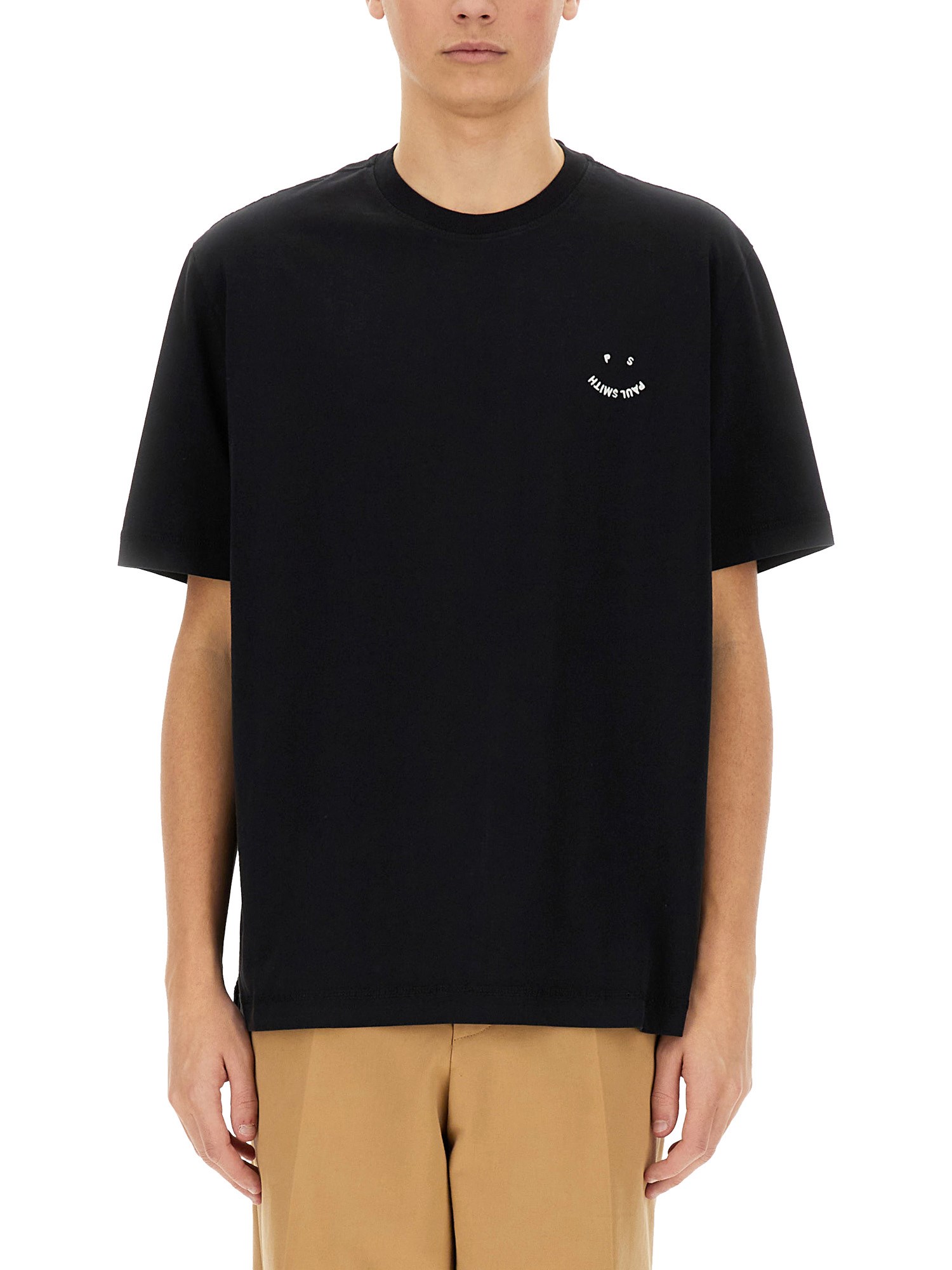 Ps By Paul Smith Ps Paul Smith "zebra" Polo In Black