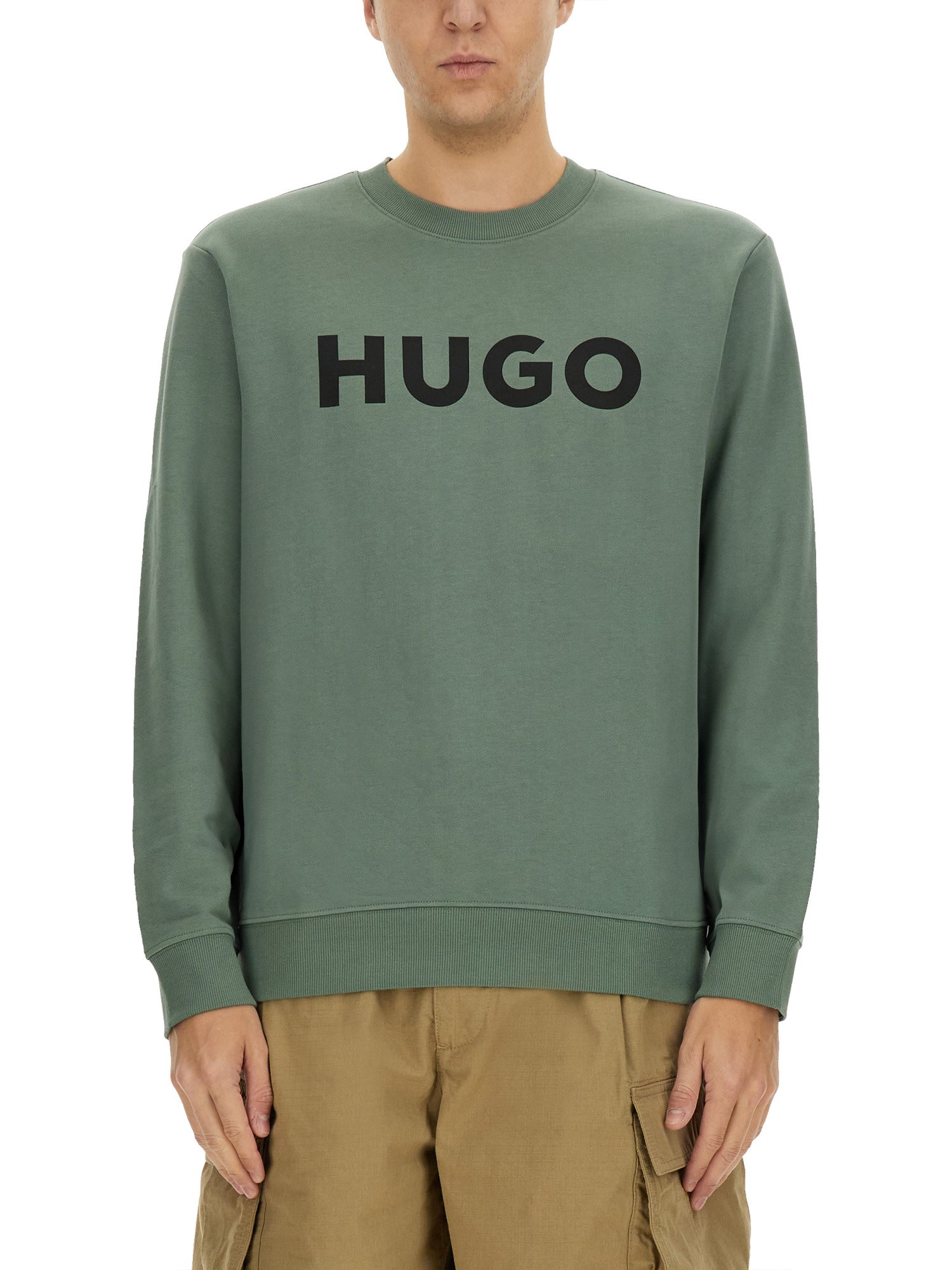 HUGO BOSS "FRENCH TERRY" SWEATSHIRT WITH LOGO 