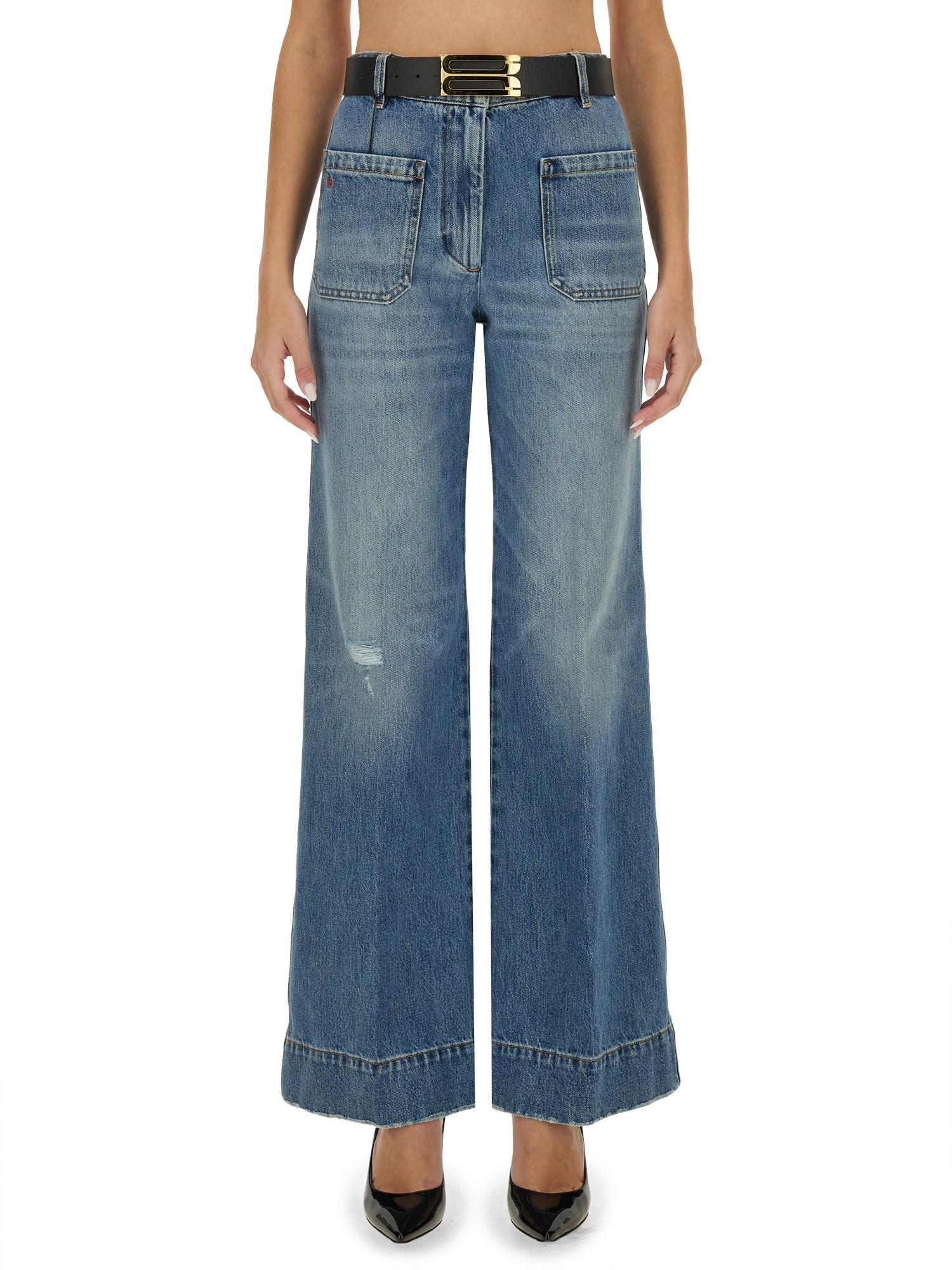 Shop Victoria Beckham Jeans "alina" In Denim