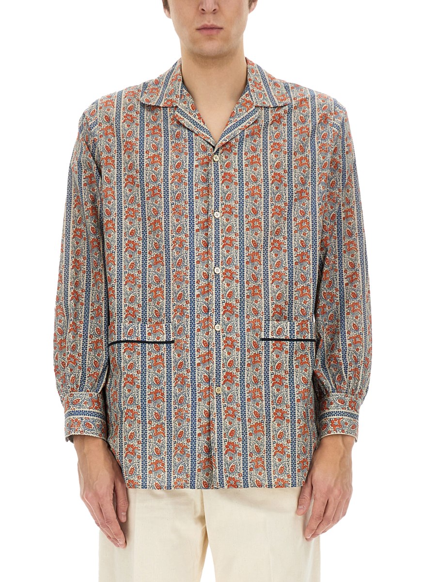 CAMICIA PIGIAMA CON STAMPA VOYAGE IMAGINAIRE