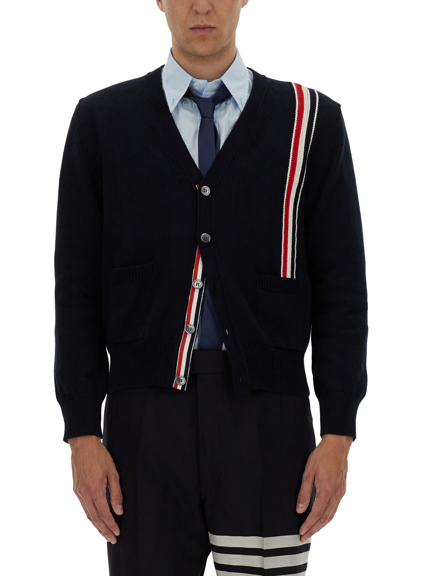 Shop Thom Browne Cotton Cardigan