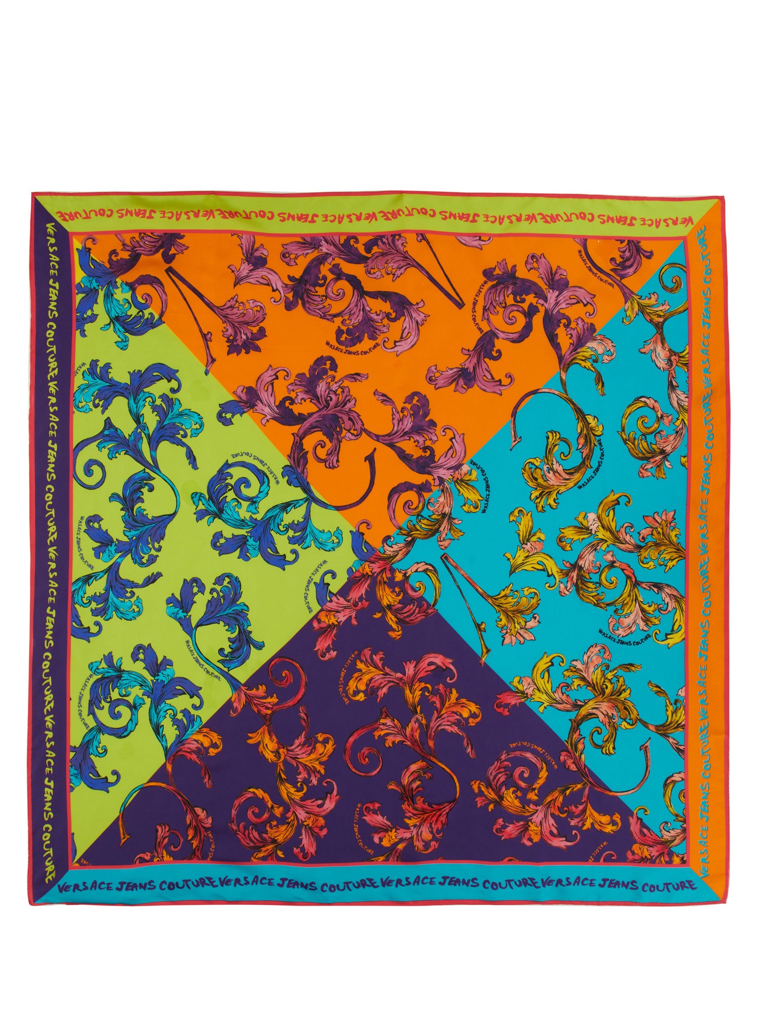 Versace Jeans Couture Colour-block Scarf In Multicolour