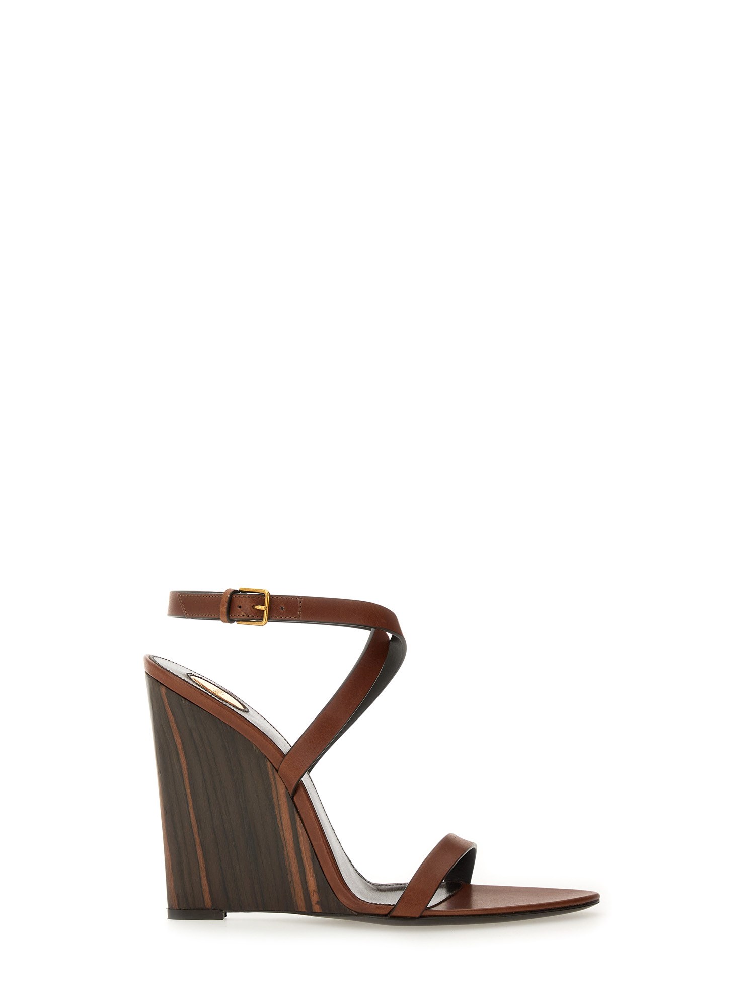 Saint Laurent Gippy Sandals In Brown