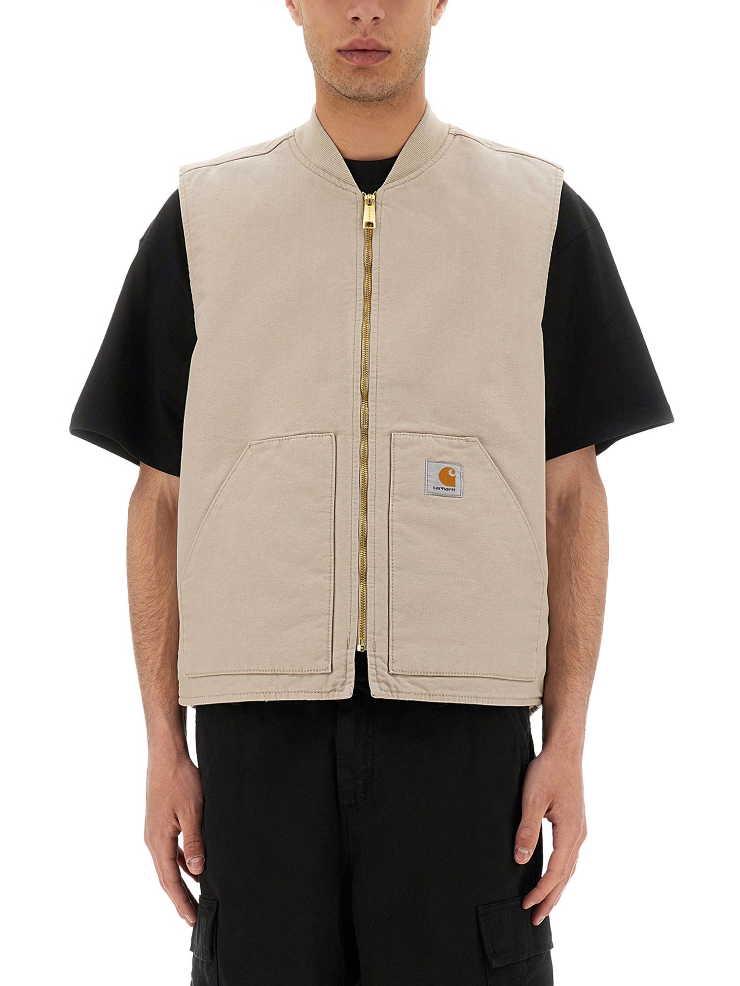 Carhartt Dearborn Canvas Classic Vest In Beige