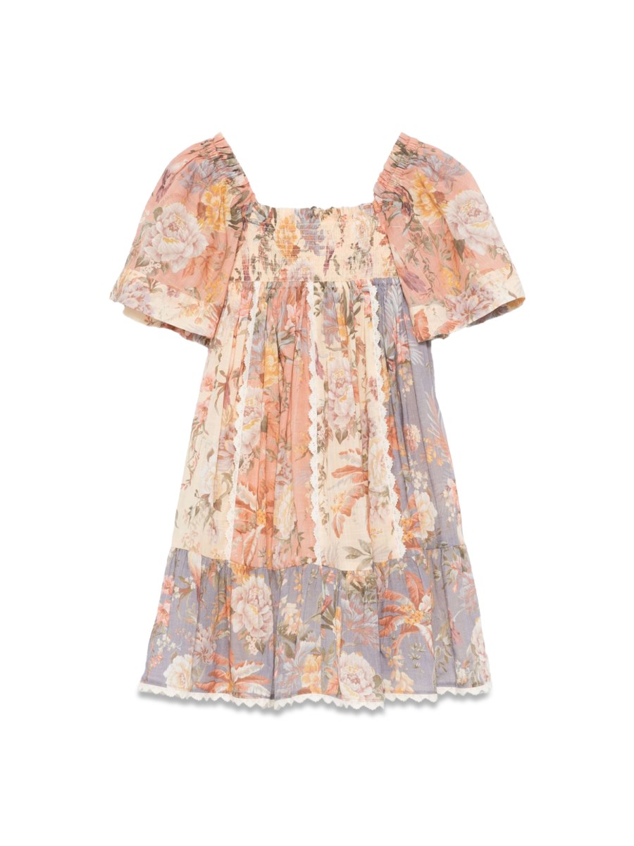 tallow	paneled	frill	dress