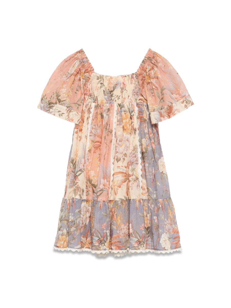 tallow	paneled	frill	dress