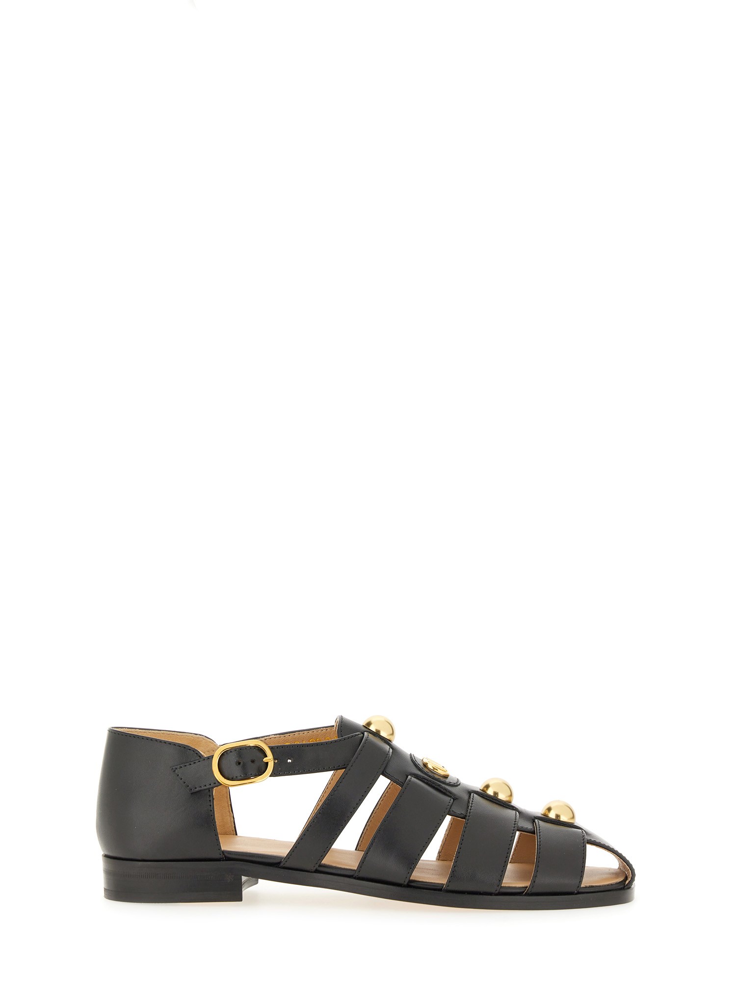 Valentino Flat Sandal In Black