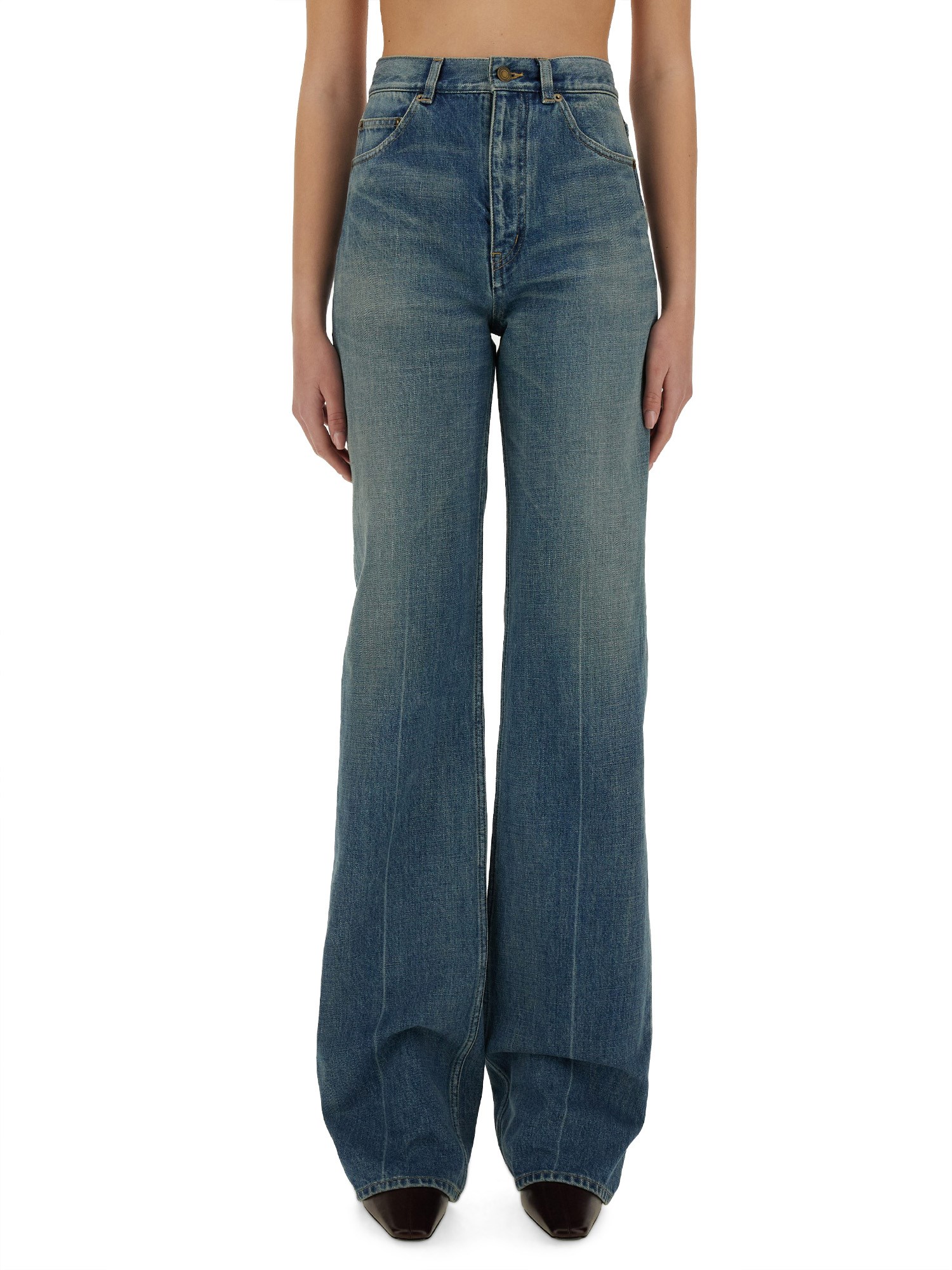 Saint Laurent 70s Denim Jeans In Blue