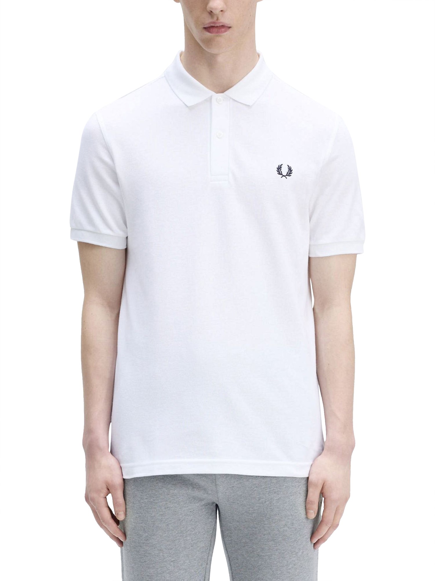 Fred Perry Mens Plain Signature Polo Shirt Nos In White