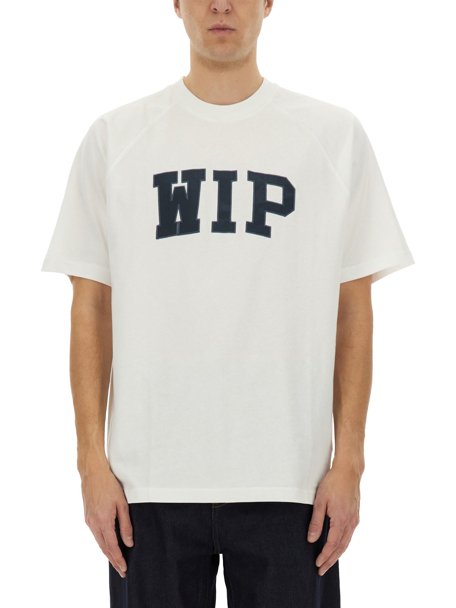 Carhartt Organic Cotton T-shirt With Logo Embroidery On The Front In White