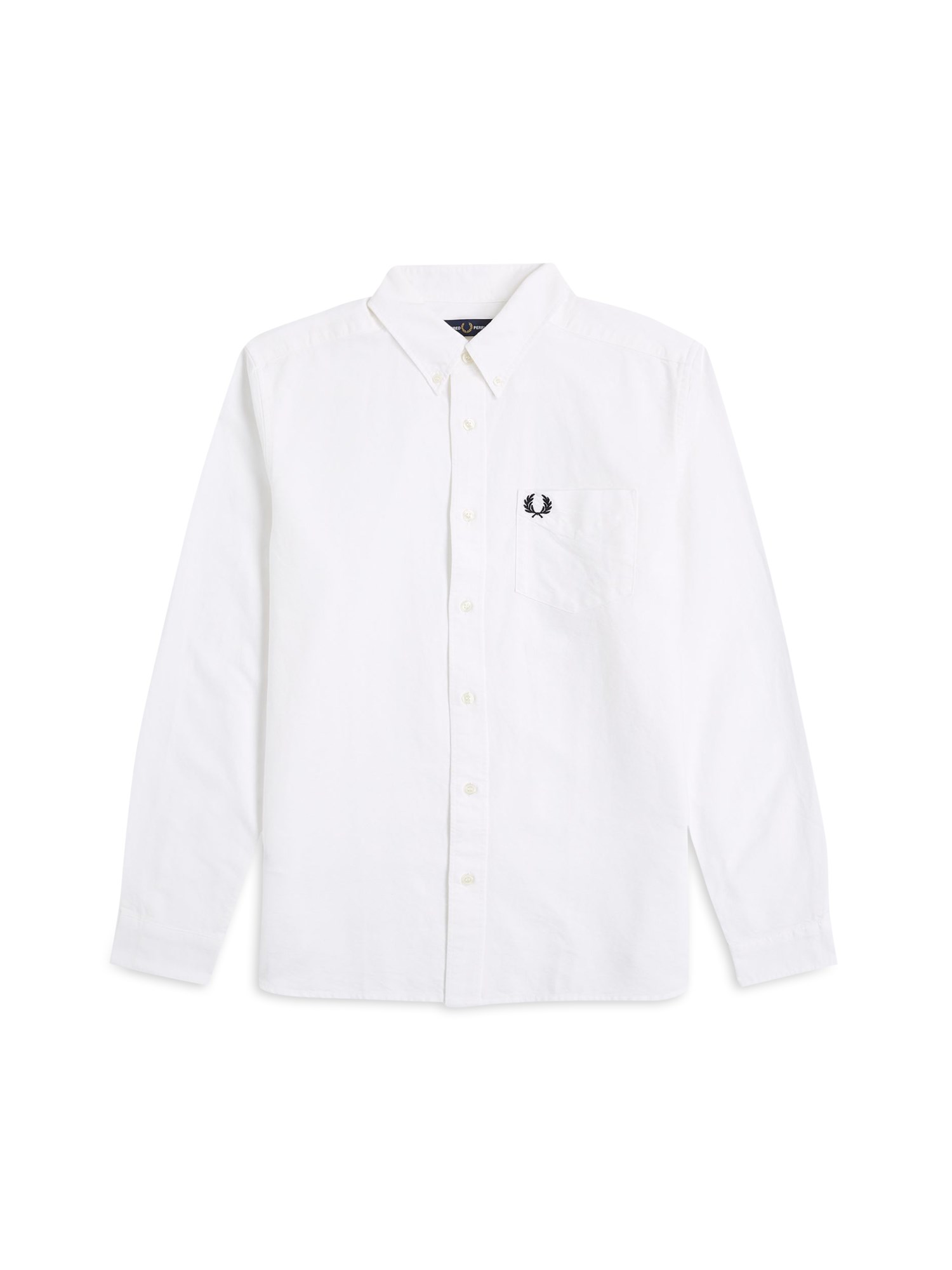 Fred Perry Cotton Oxford Shirt In White