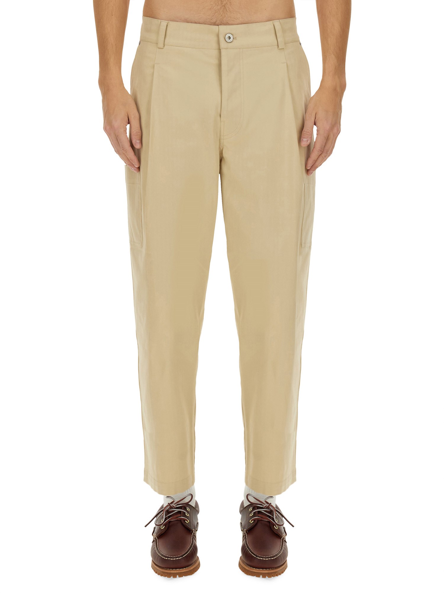 Drôle De Monsieur Cropped Pants In Beige