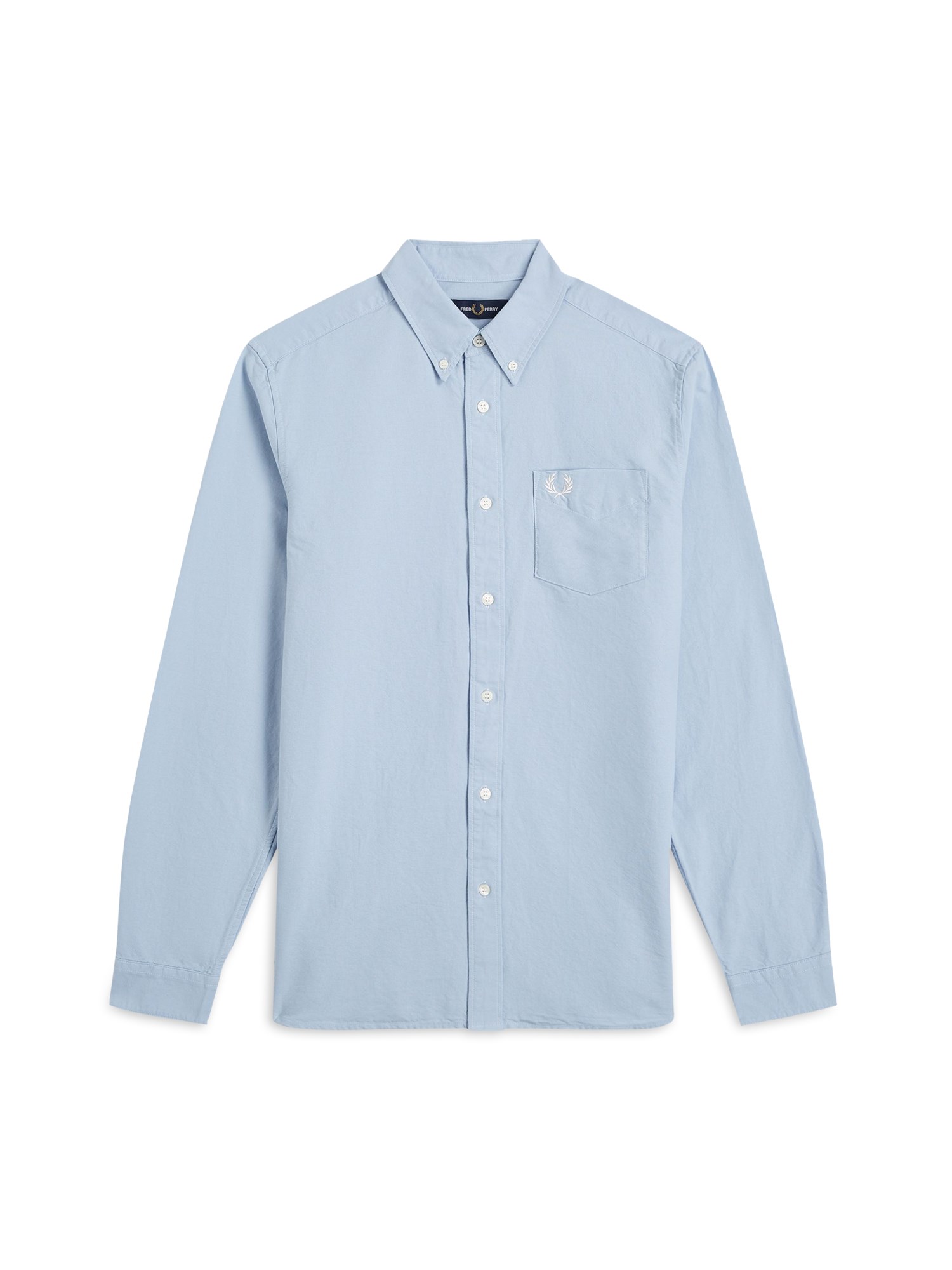 Fred Perry Cotton Oxford Shirt In Baby Blue