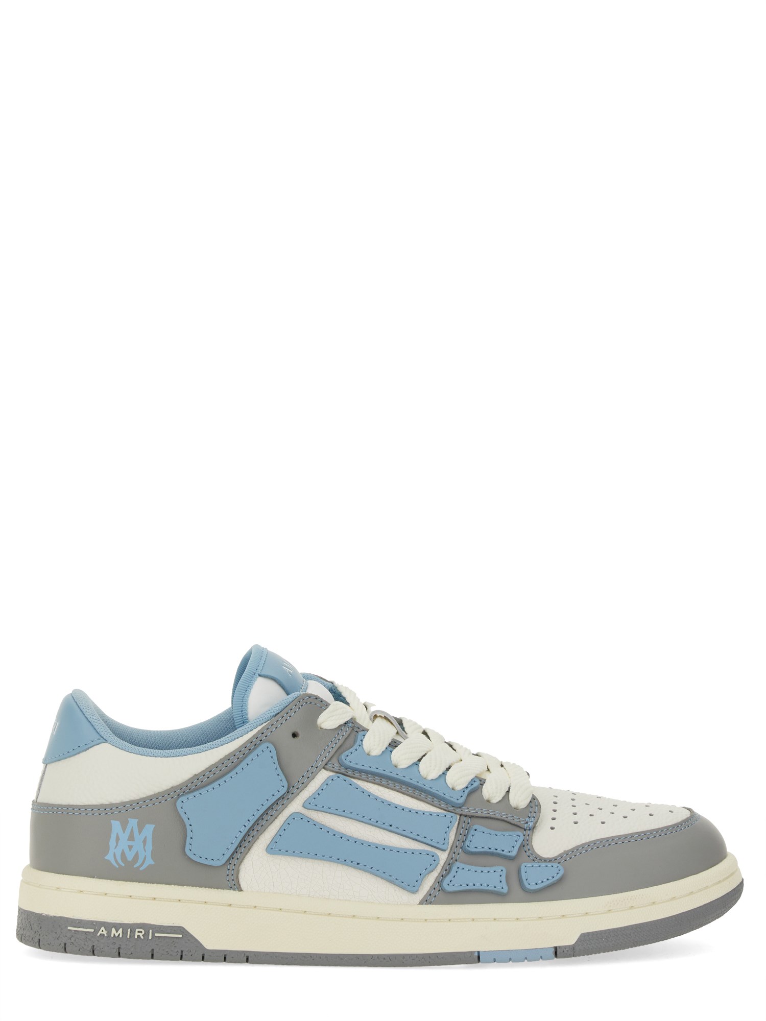 Amiri Varsity Skel Top Low Sneakers Ocean Sky In Baby Blue