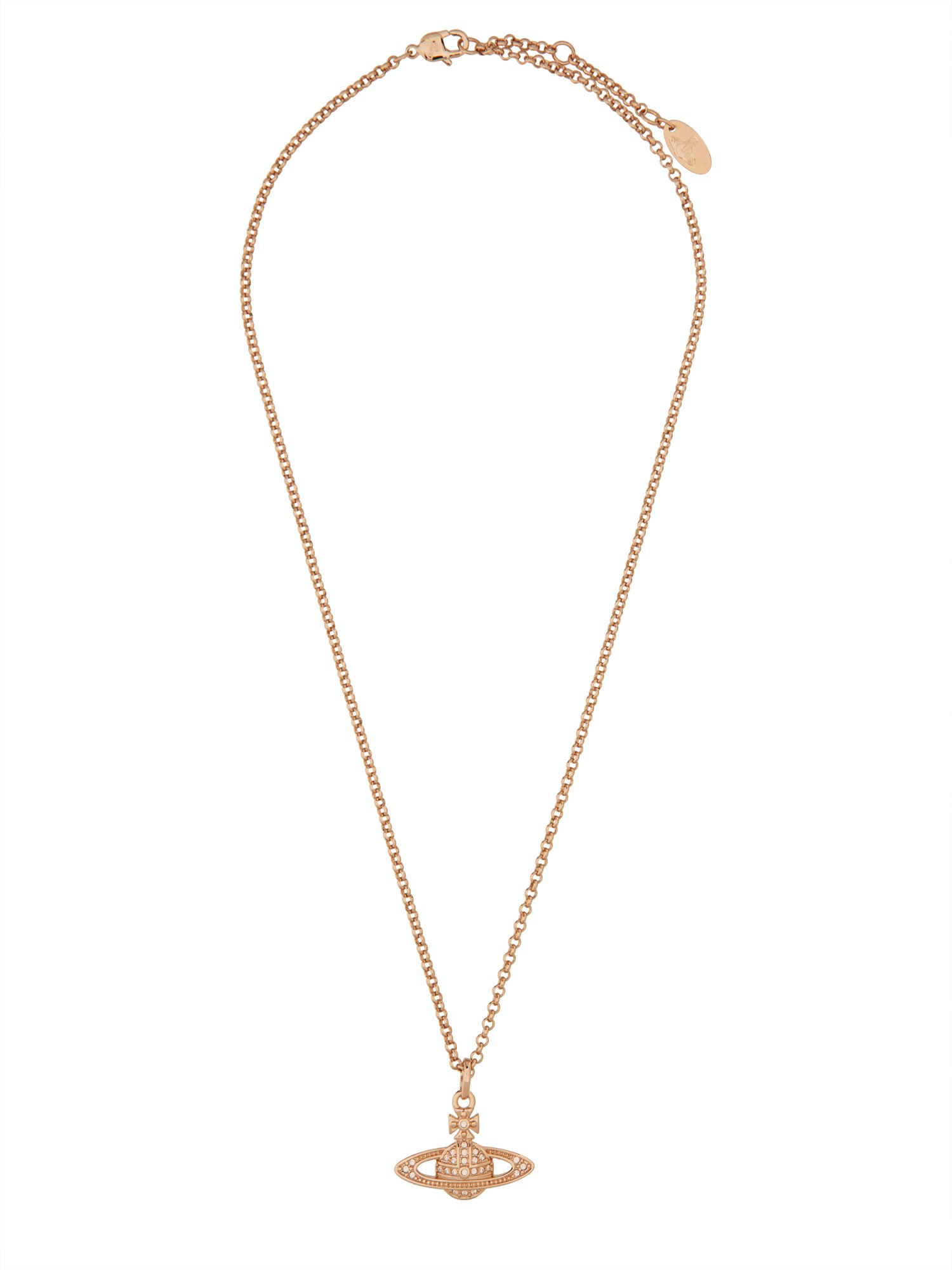 Shop Vivienne Westwood "mini Bas Relief" Necklace In Pink