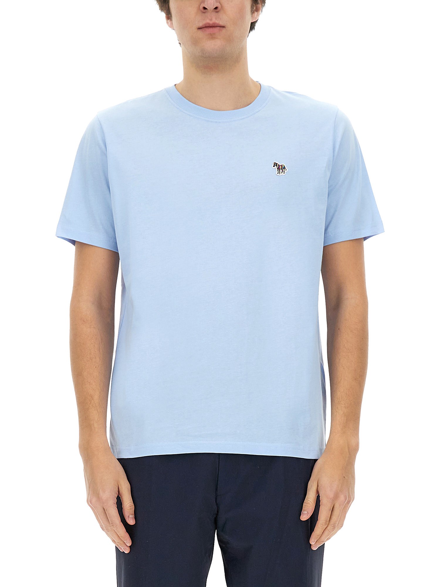 Ps By Paul Smith Zebra Patch T-shirt In Azure