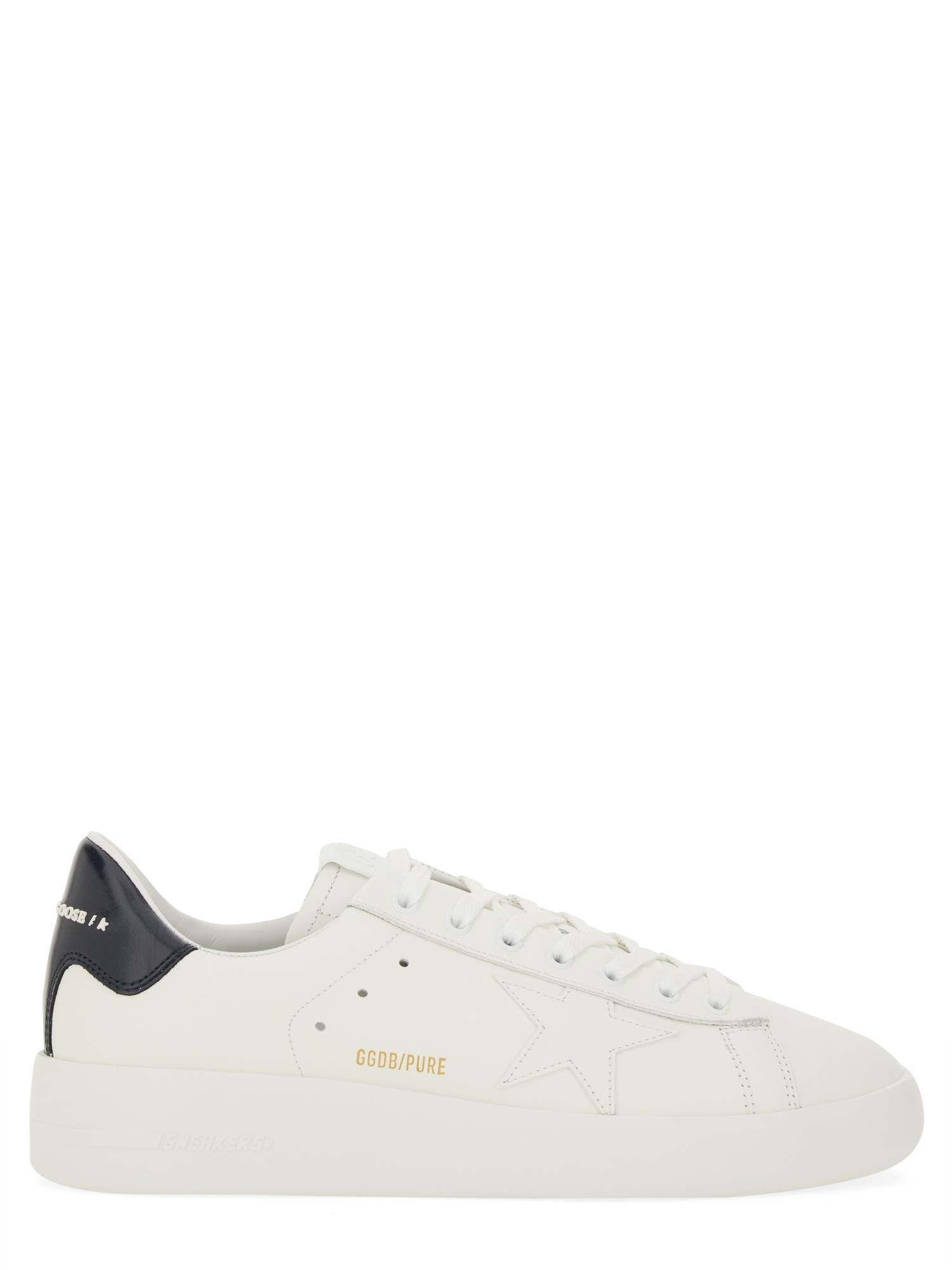 Golden Goose Mens Silver Com Pure Star Bio Logo-print Faux-leather Low-top Trainers In White