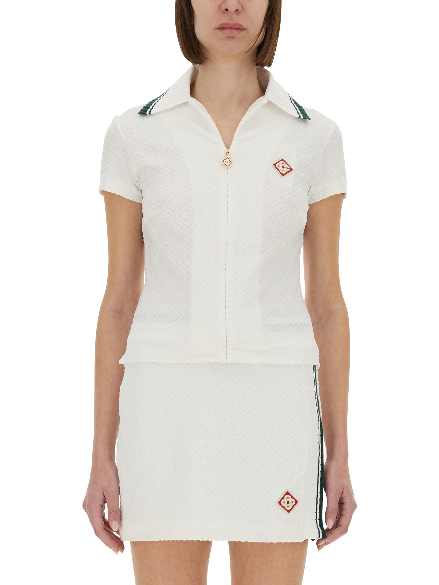CASABLANCA RIBBED COLLAR SHIRT 