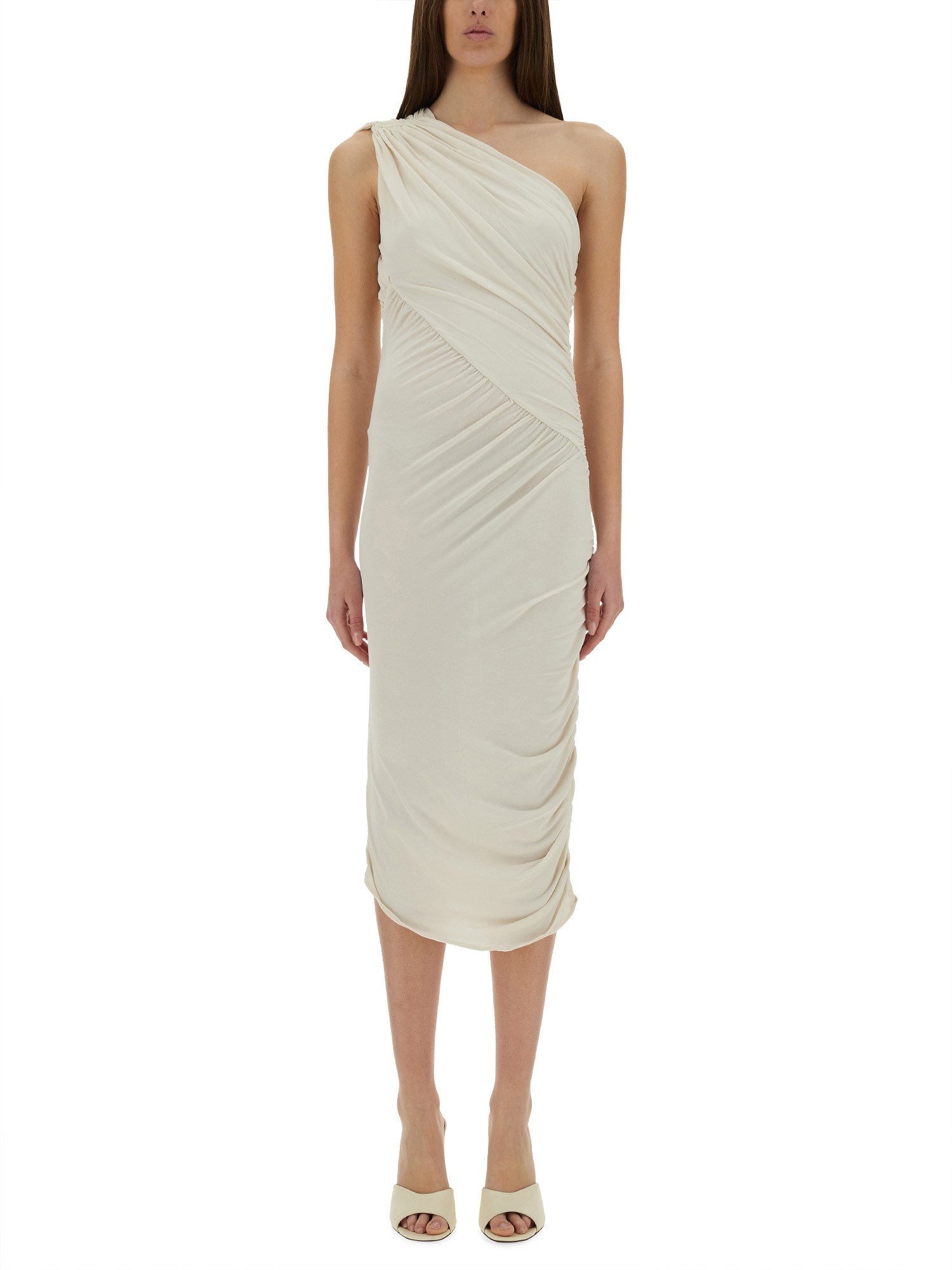 Shop Rick Owens Long Dress "amira" In White