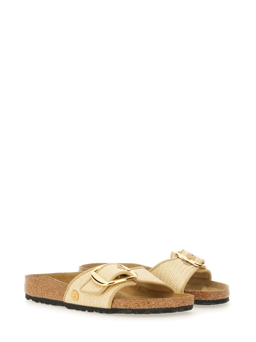 SANDALO MADRID BIG BUCKLE IN RAFIA