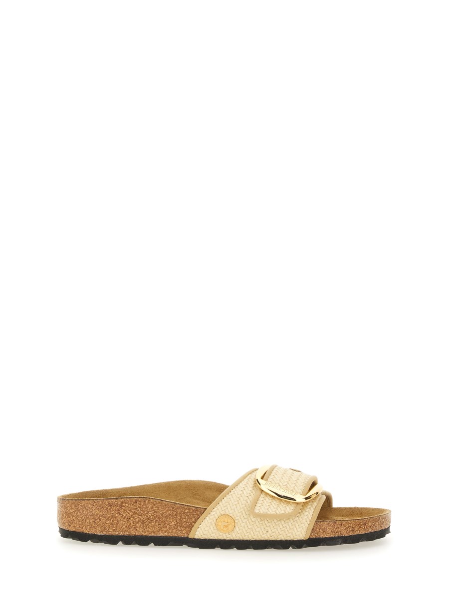 SANDALO MADRID BIG BUCKLE IN RAFIA
