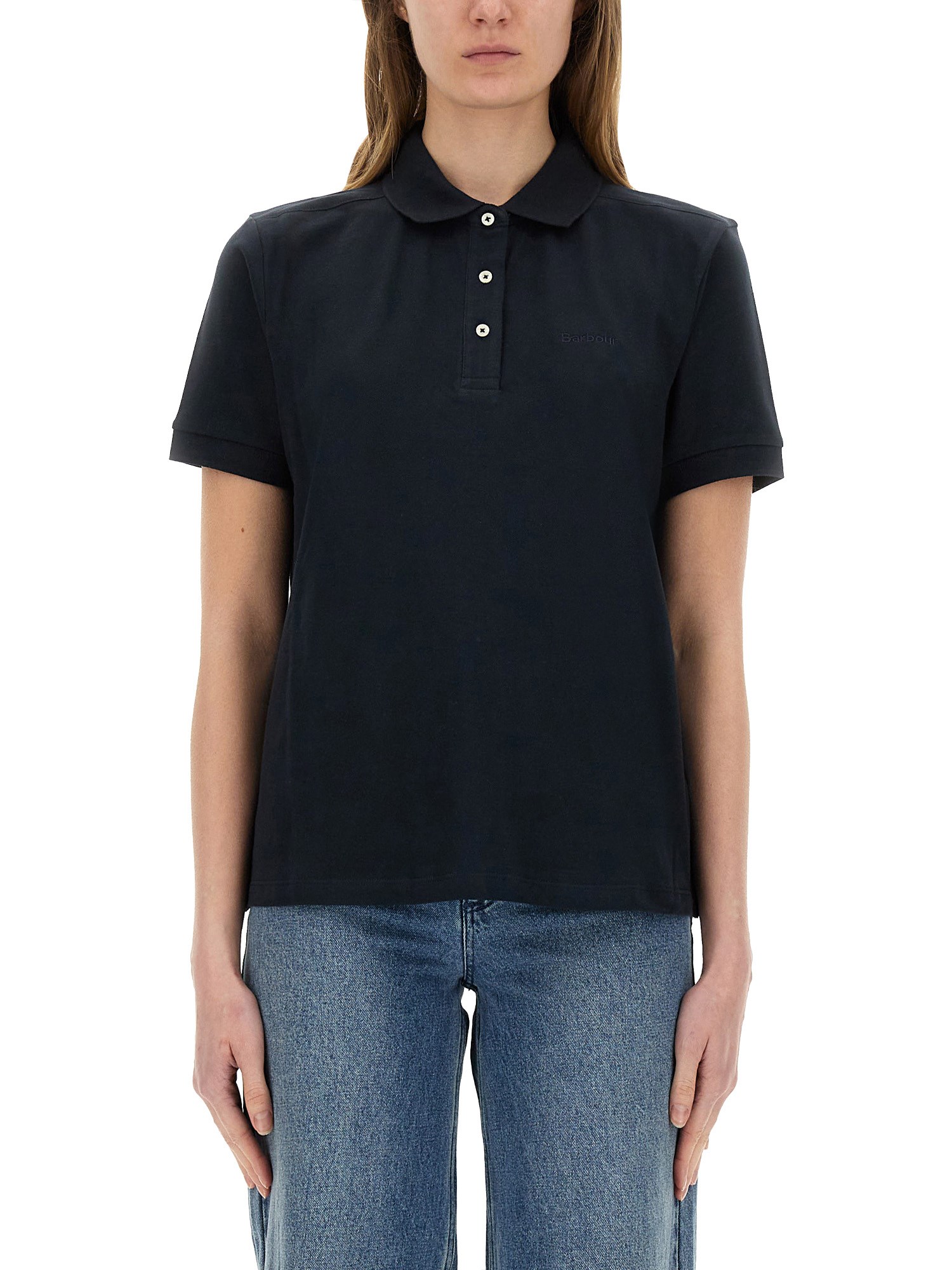 Barbour Polo "bowford" Short Sleeves In Blue