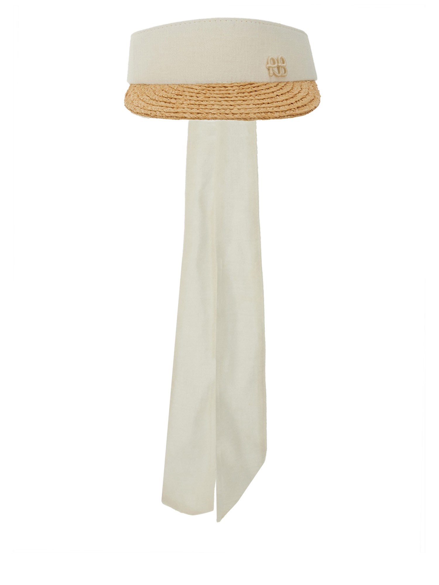 Shop Ruslan Baginskiy Linen Visor In Beige