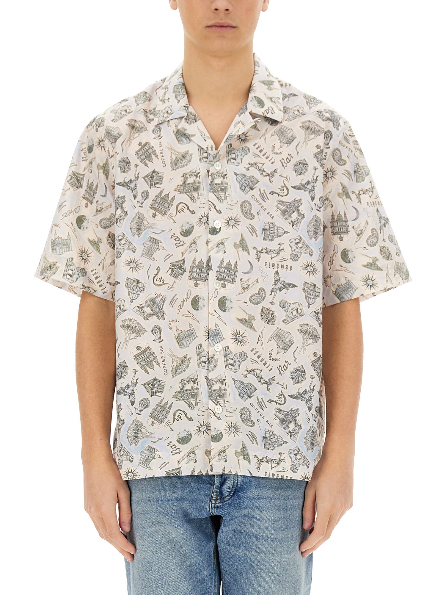 paul smith souvenir print shirt