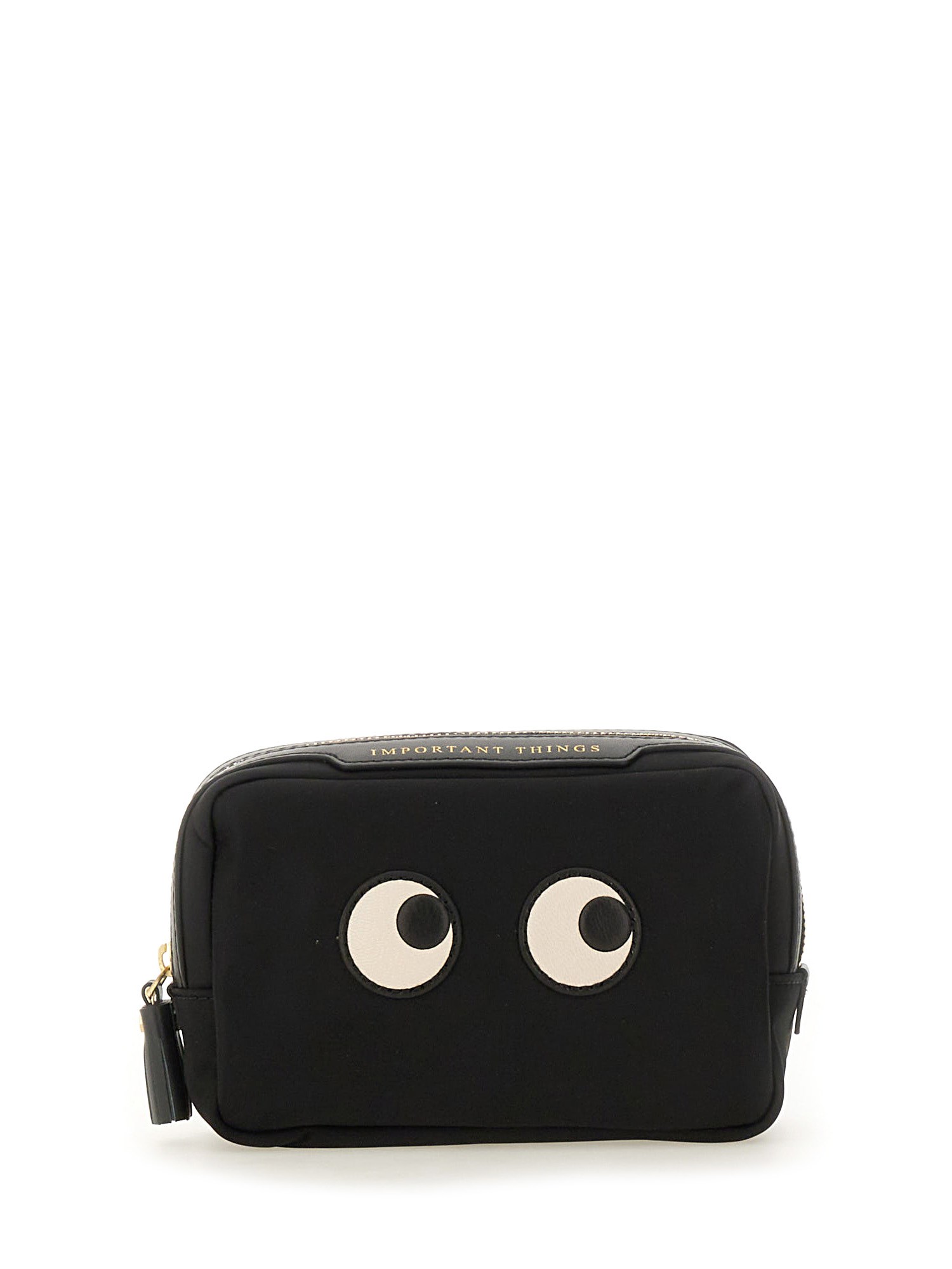 Shop Anya Hindmarch Beauty Case "important Things Eyes" In Black