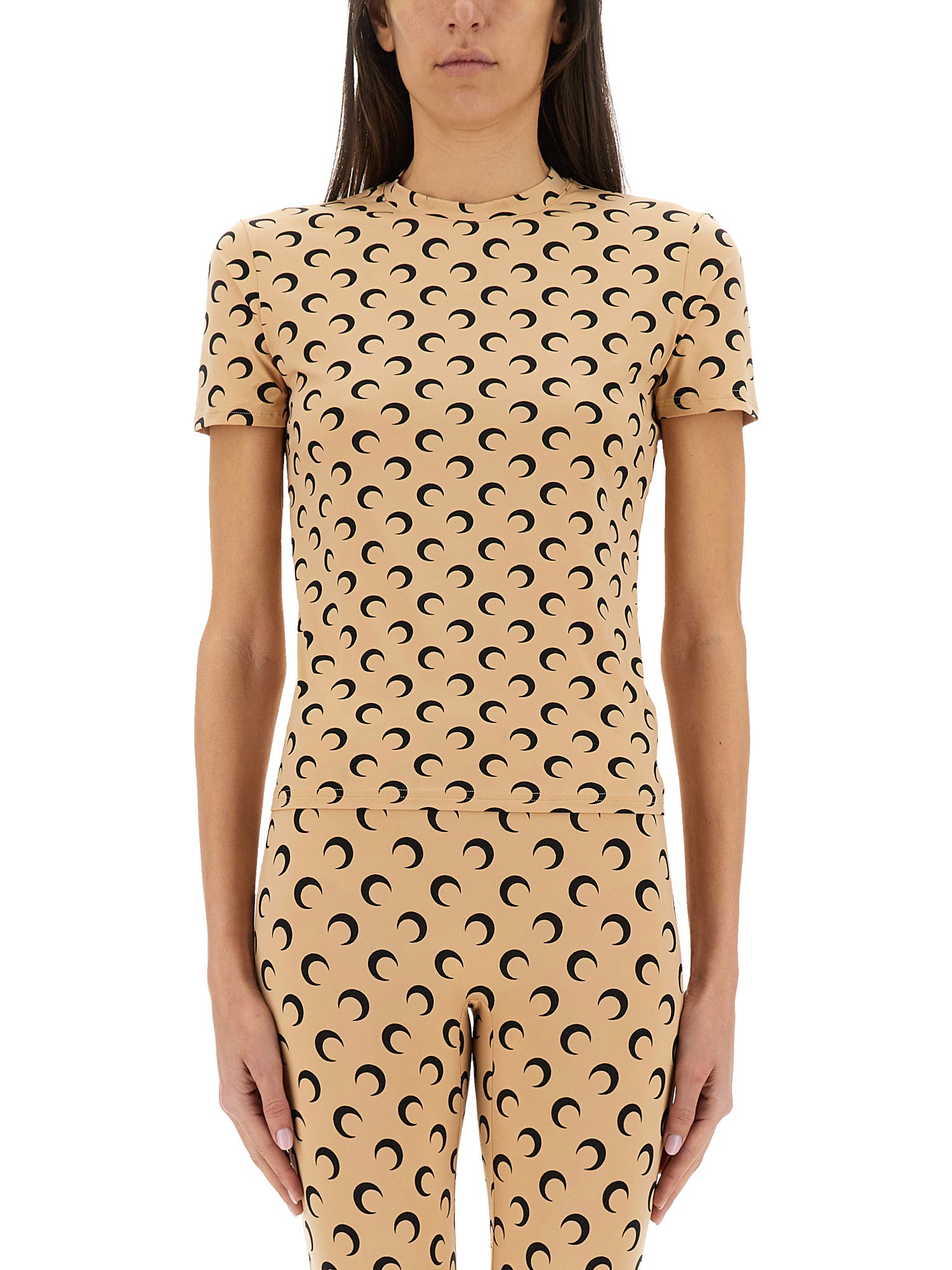 Marine Serre T-shirt "moon" In Multi