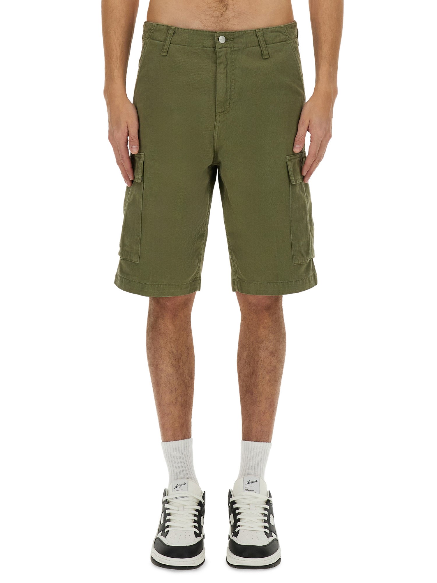 Carhartt Knee Length Cargo Shorts Pockets In Green