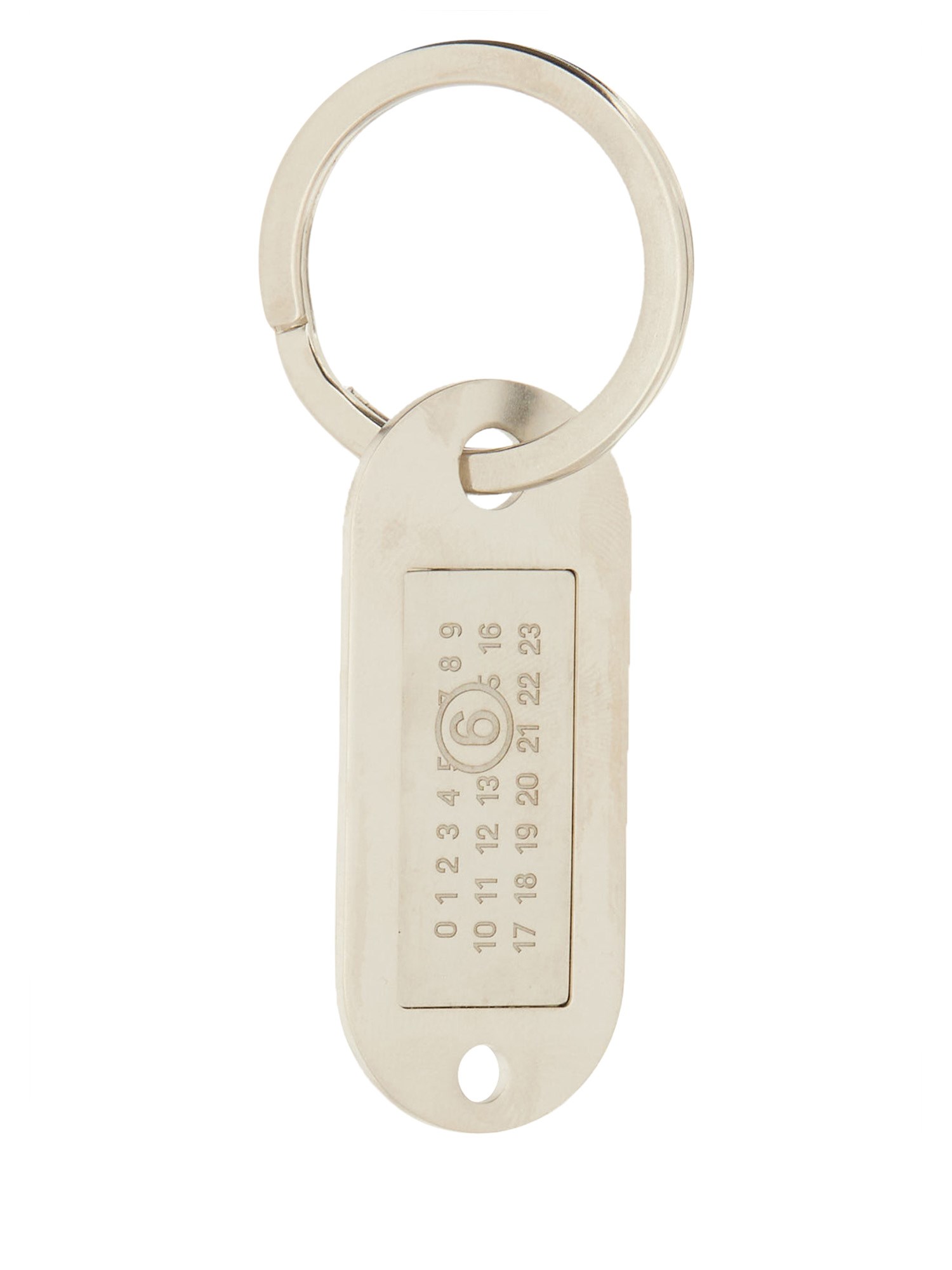 Mm6 Maison Margiela Keychain Numeric In Silver