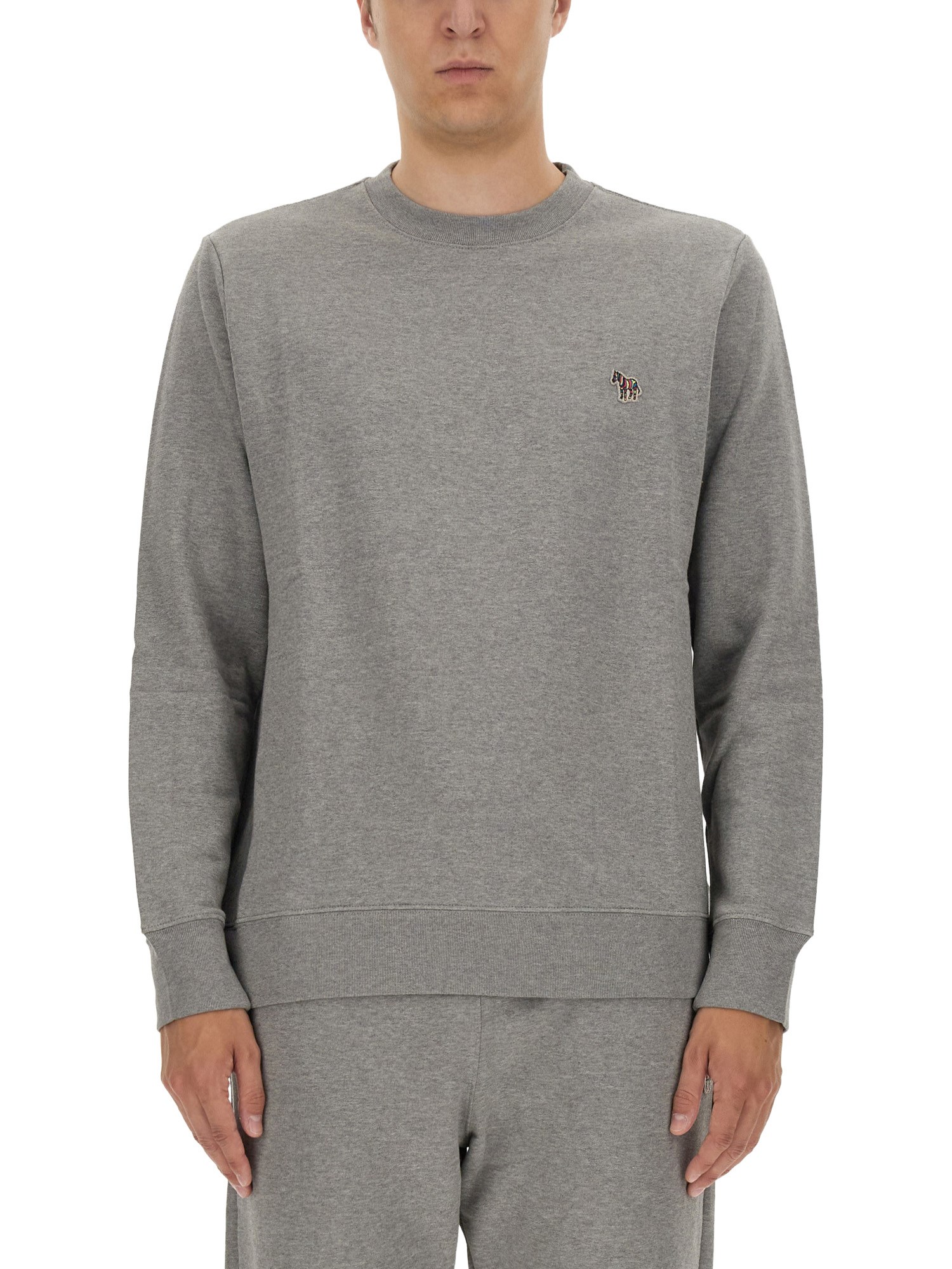 PS BY PAUL SMITH SWEATSHIRT WITH ZEBRA PATCH 
