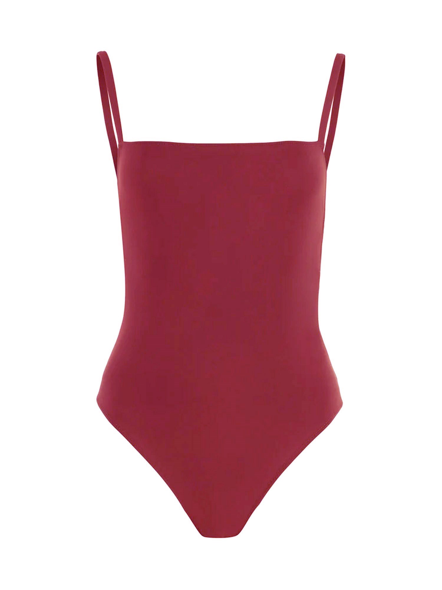 Lido One Piece Swimsuit "three" In Bordeaux