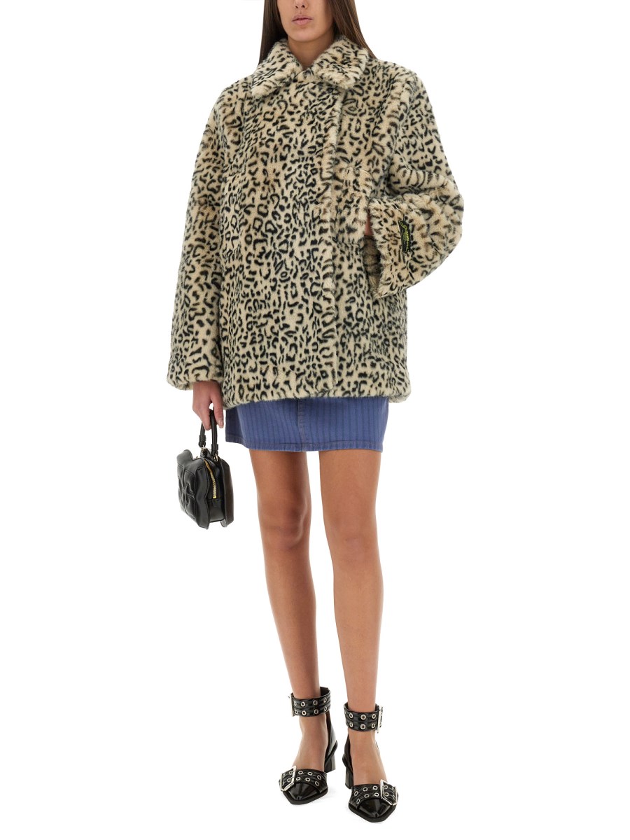 GIACCA LEOPARDATA IN FAUX FUR