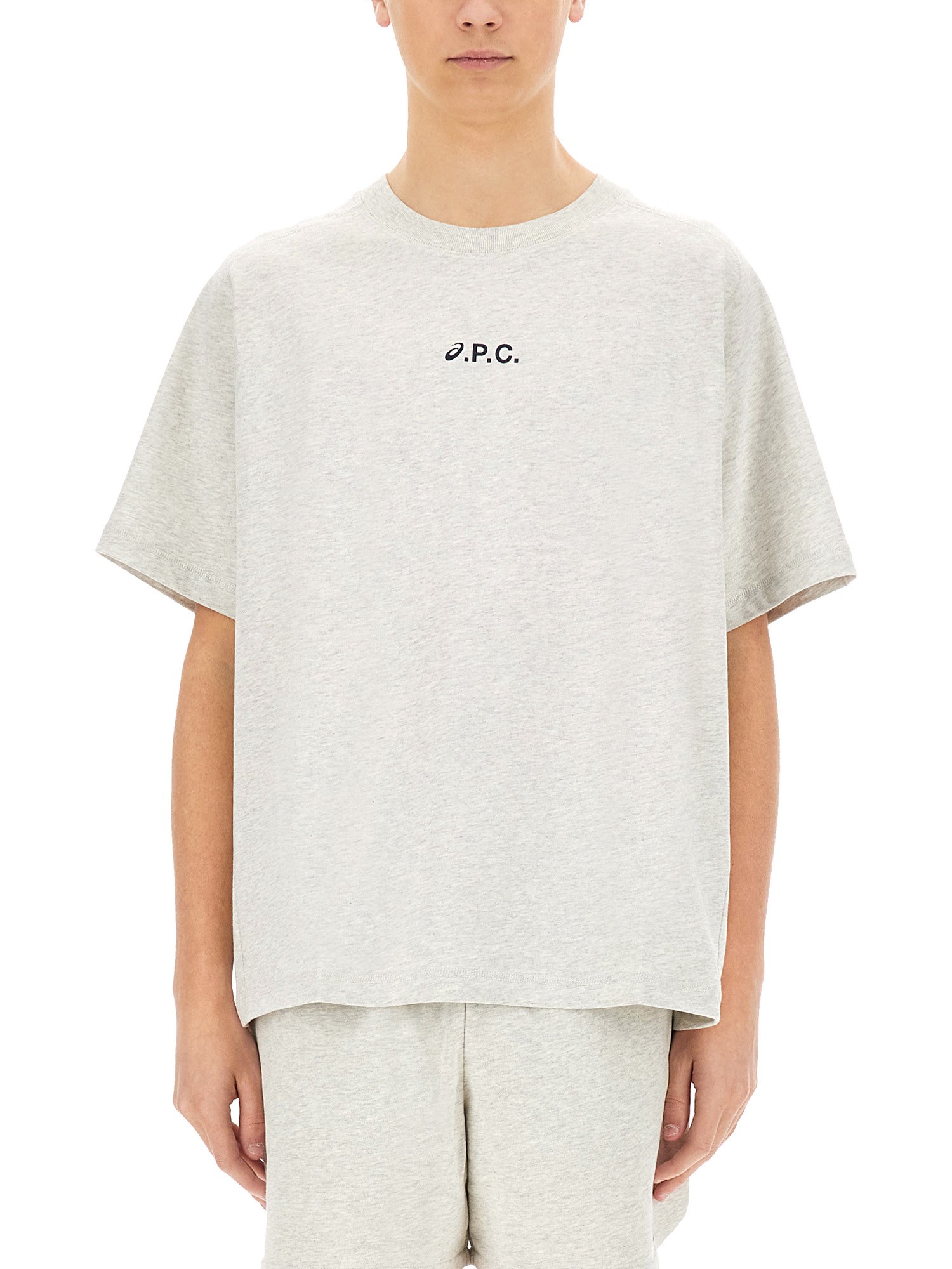 A.p.c. X Asics A. P.c. X Asics T-shirt "wind" In Grey