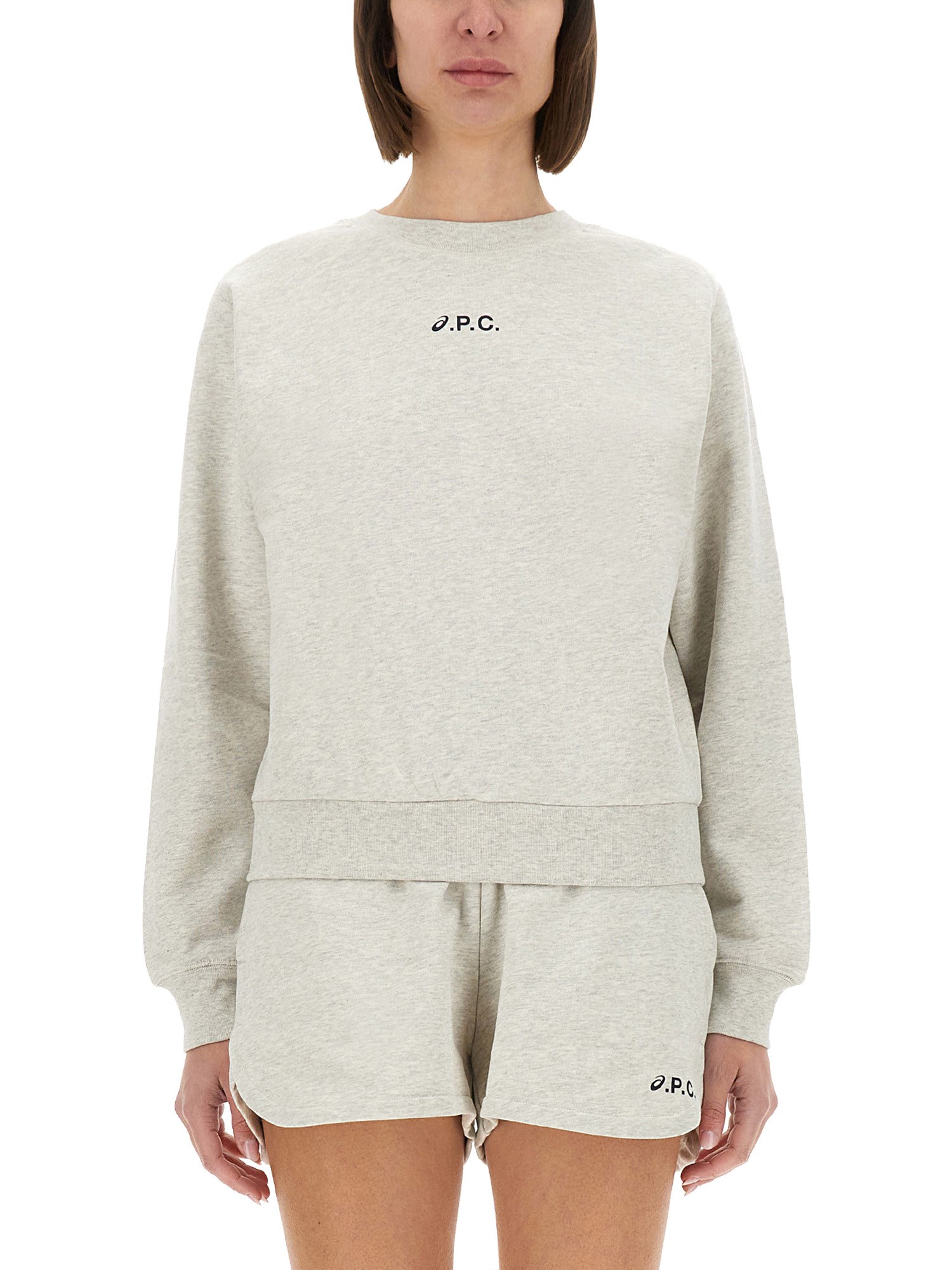 A.p.c. X Asics A. P.c. X Asics "stone" Sweatshirt In Grey