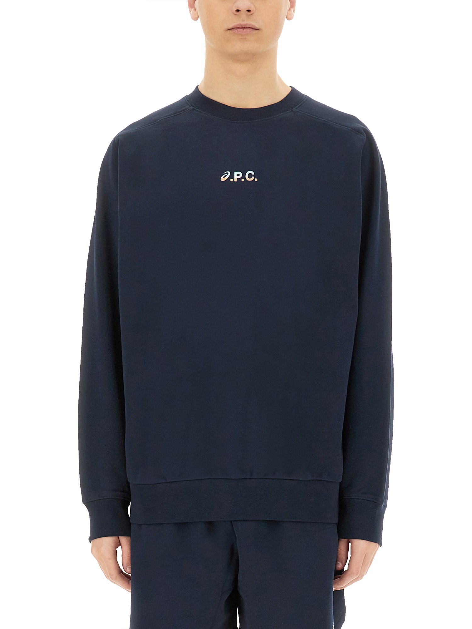 A.p.c. X Asics A. P.c. X Asics "lake" Sweatshirt In Blue