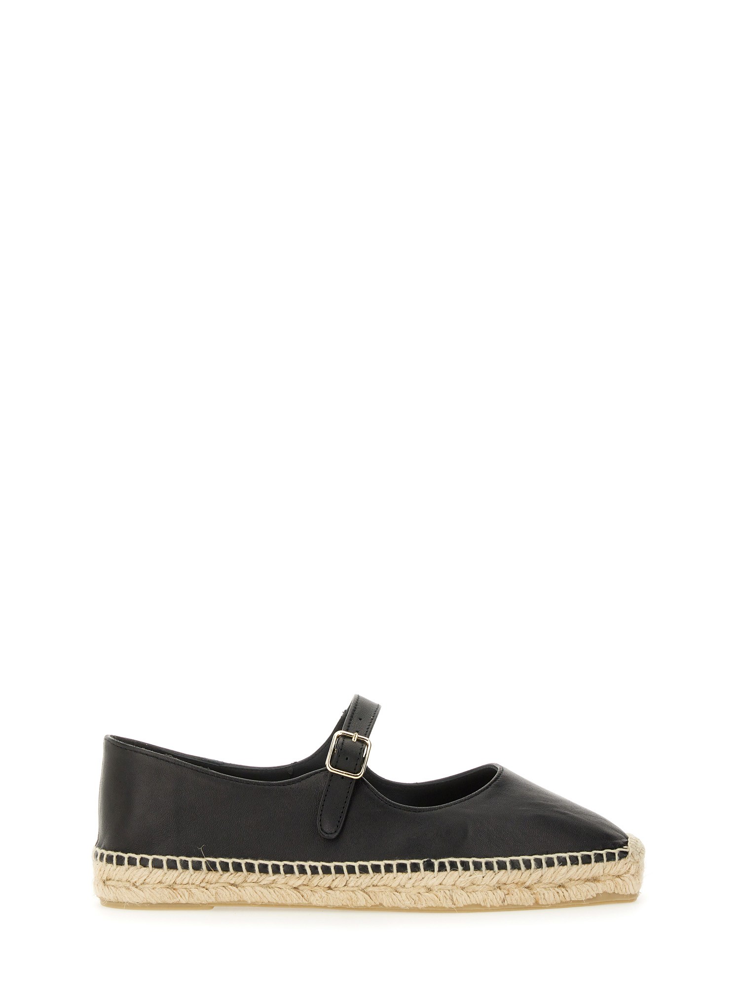 Castaã±er Castaner Classic Black Espadrille With Braided Jute Sole In Black