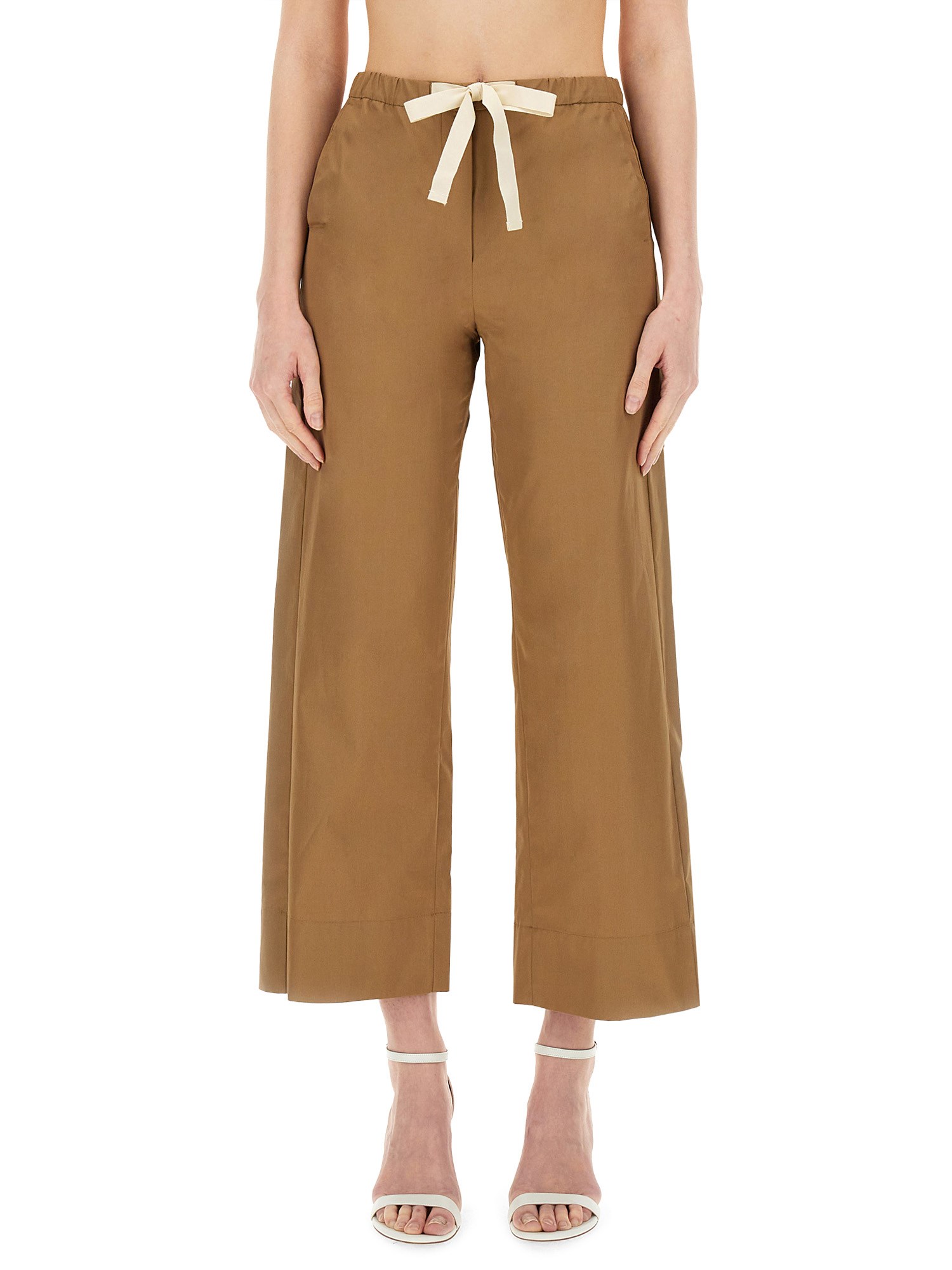 's Max Mara Paperbag-waist Trousers In Beige