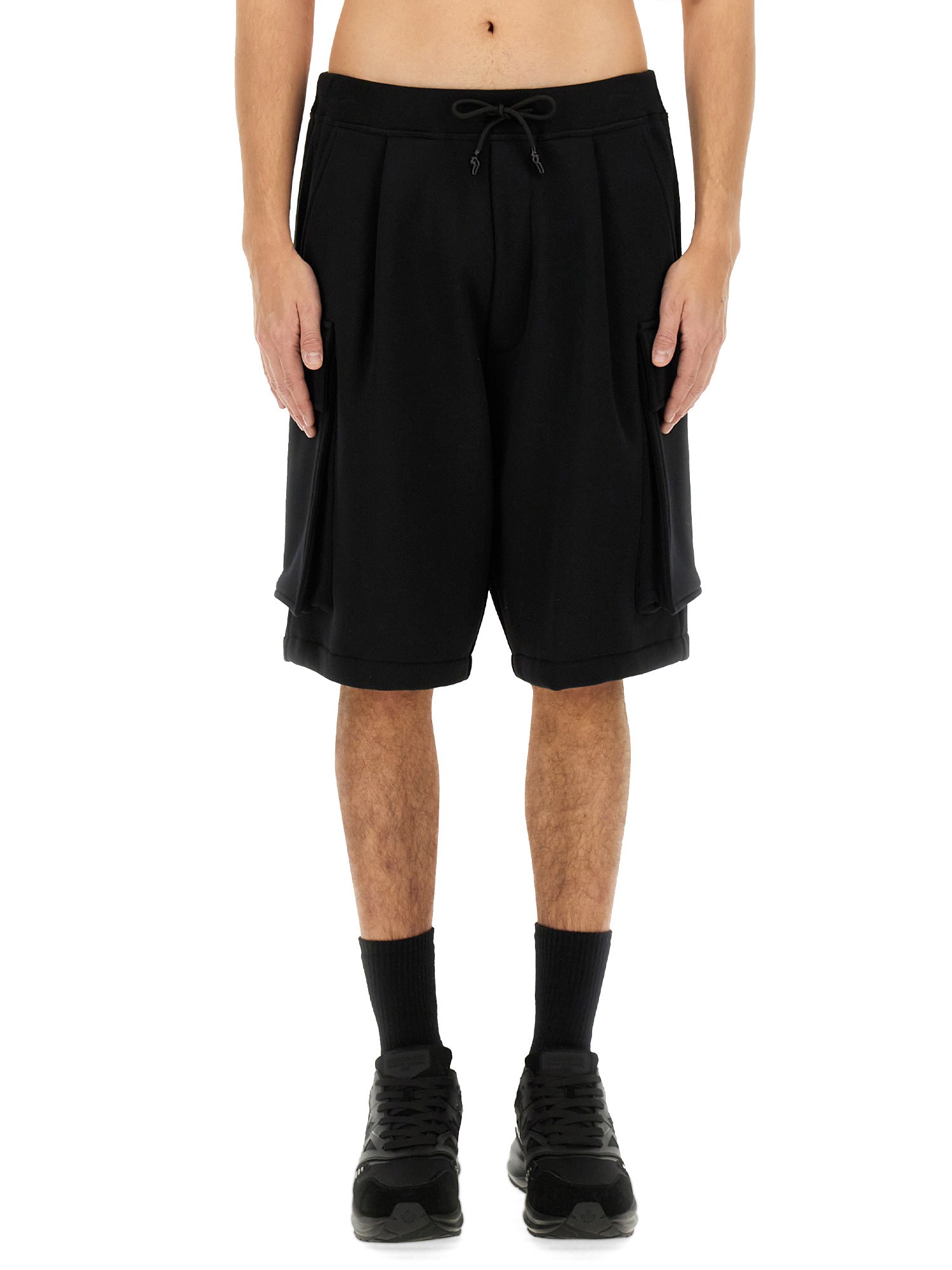 Dsquared2 Dsquared Men Cargo Bermuda Shorts "balloon" In Black