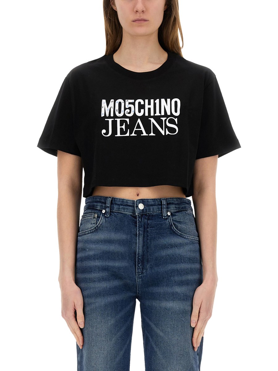 T-SHIRT CROPPED CON LOGO