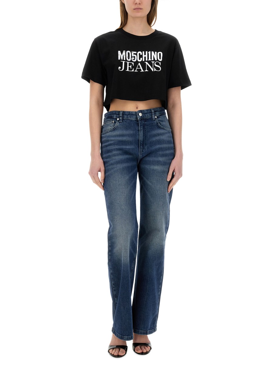 T-SHIRT CROPPED CON LOGO