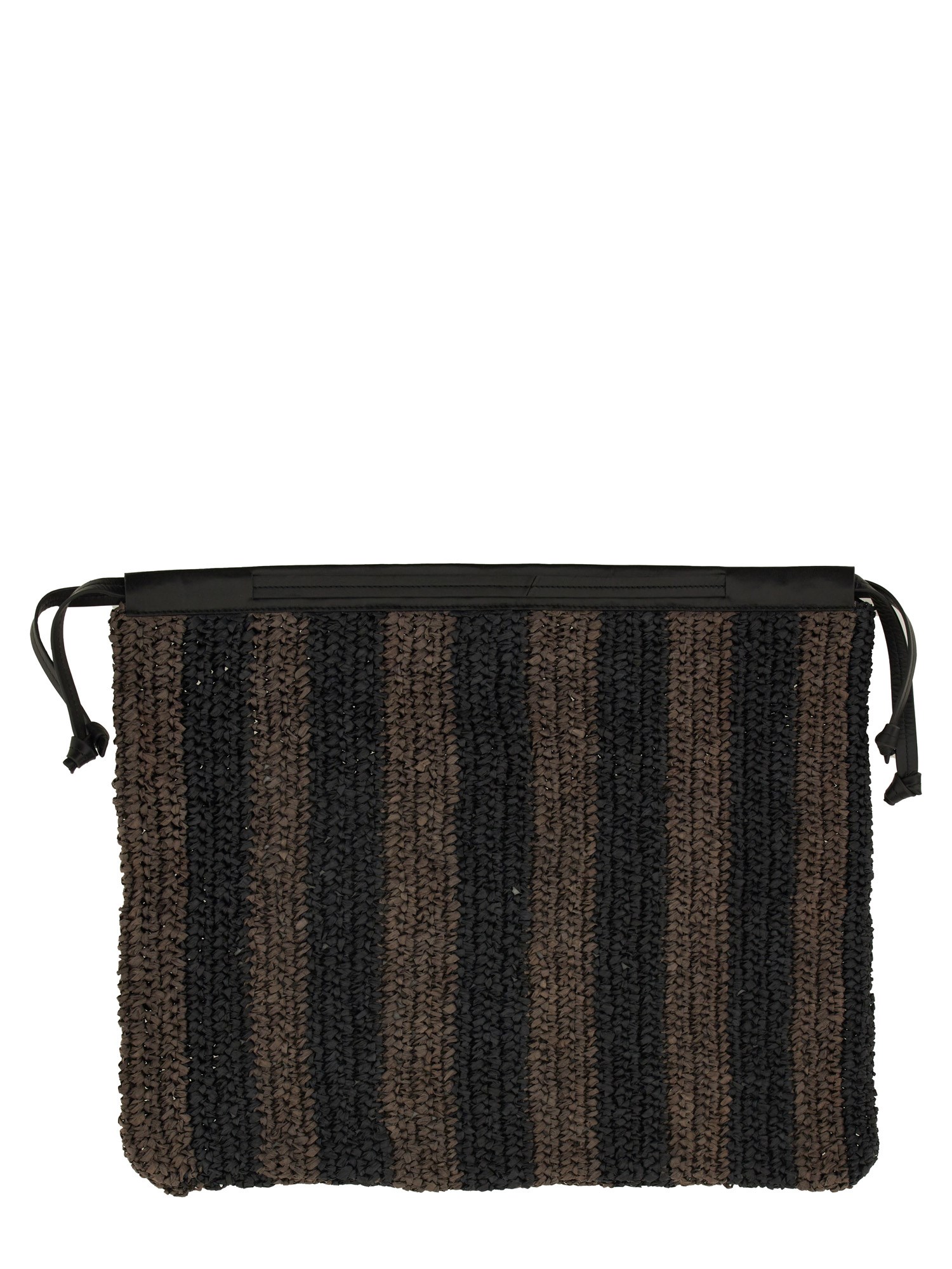 Shop Alysi Raffia Maxi Bag In Brown