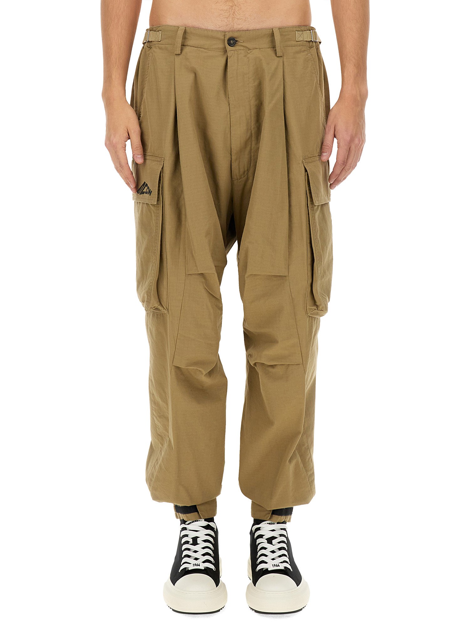 Dsquared2 Dsquared Men "icon New Generation" Cargo Pants In Beige
